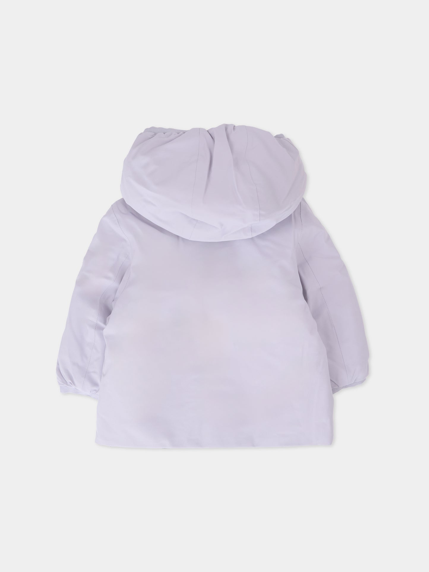 Piumino reversibile Jack St Warm viola per neonata con logo,K-way,K71338W BBG