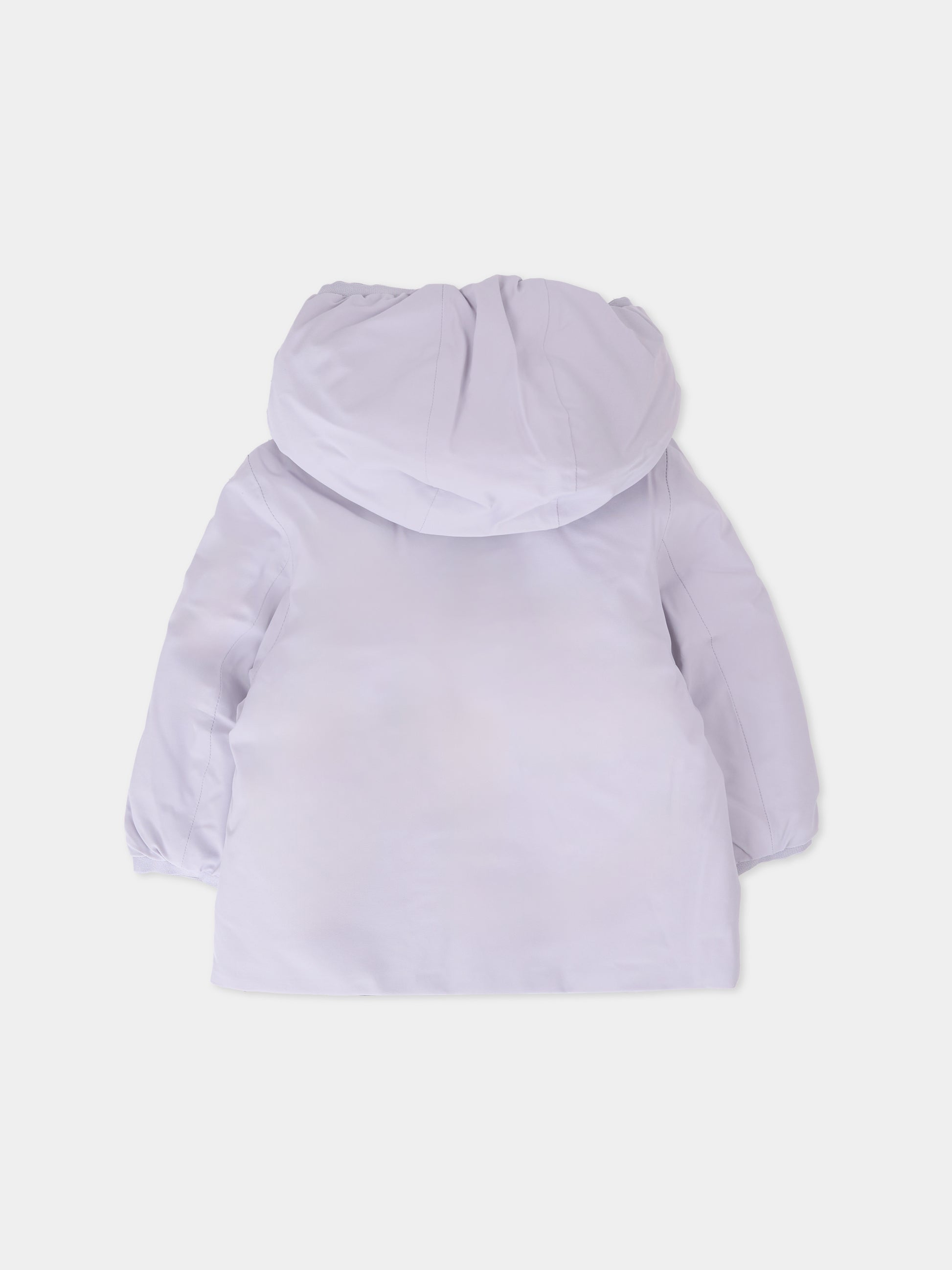 Piumino reversibile Jack St Warm viola per neonata con logo,K-way,K71338W BBG