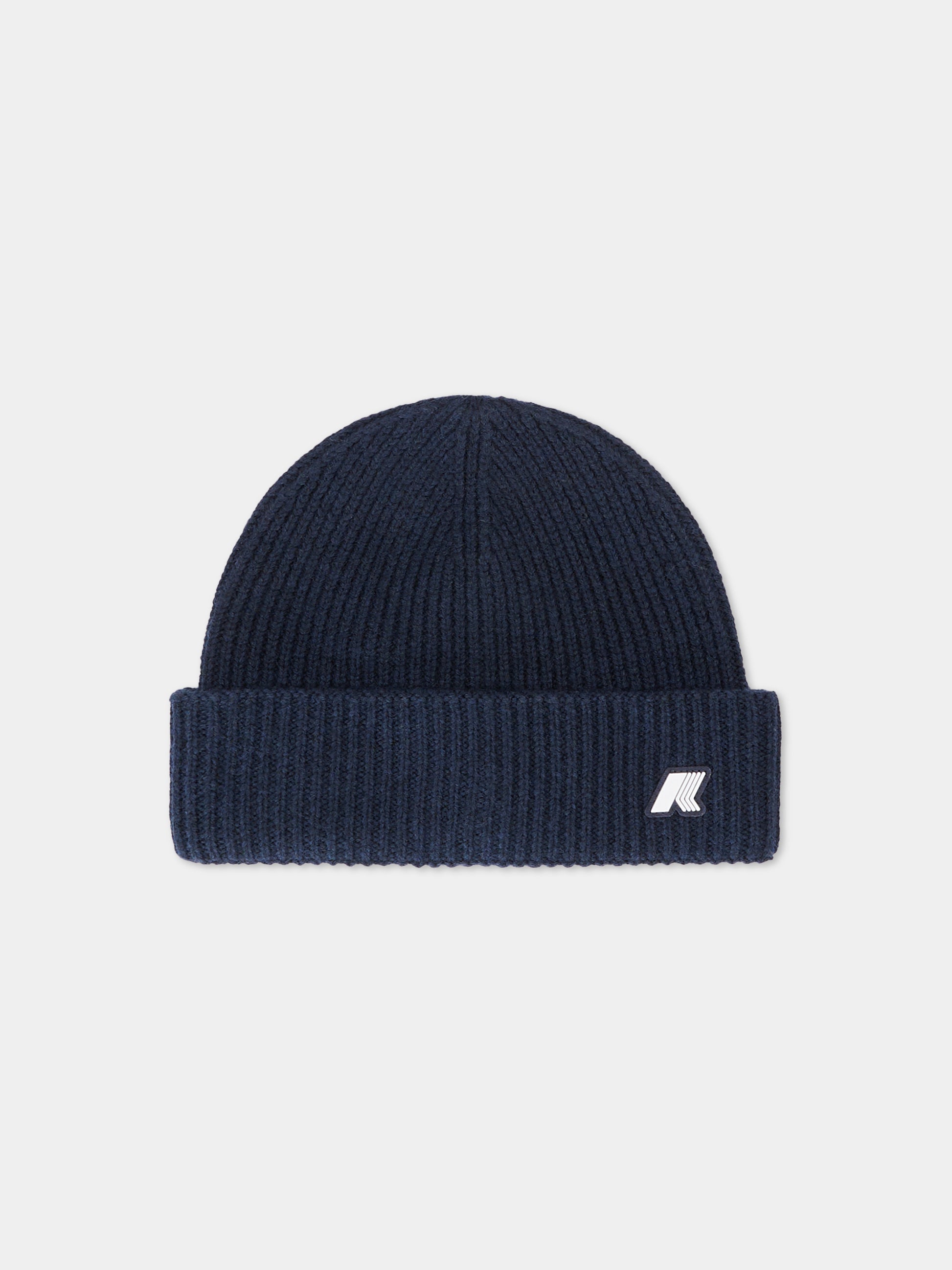 Berretto blu per bambini con logo,K-way,K31358W AZ2