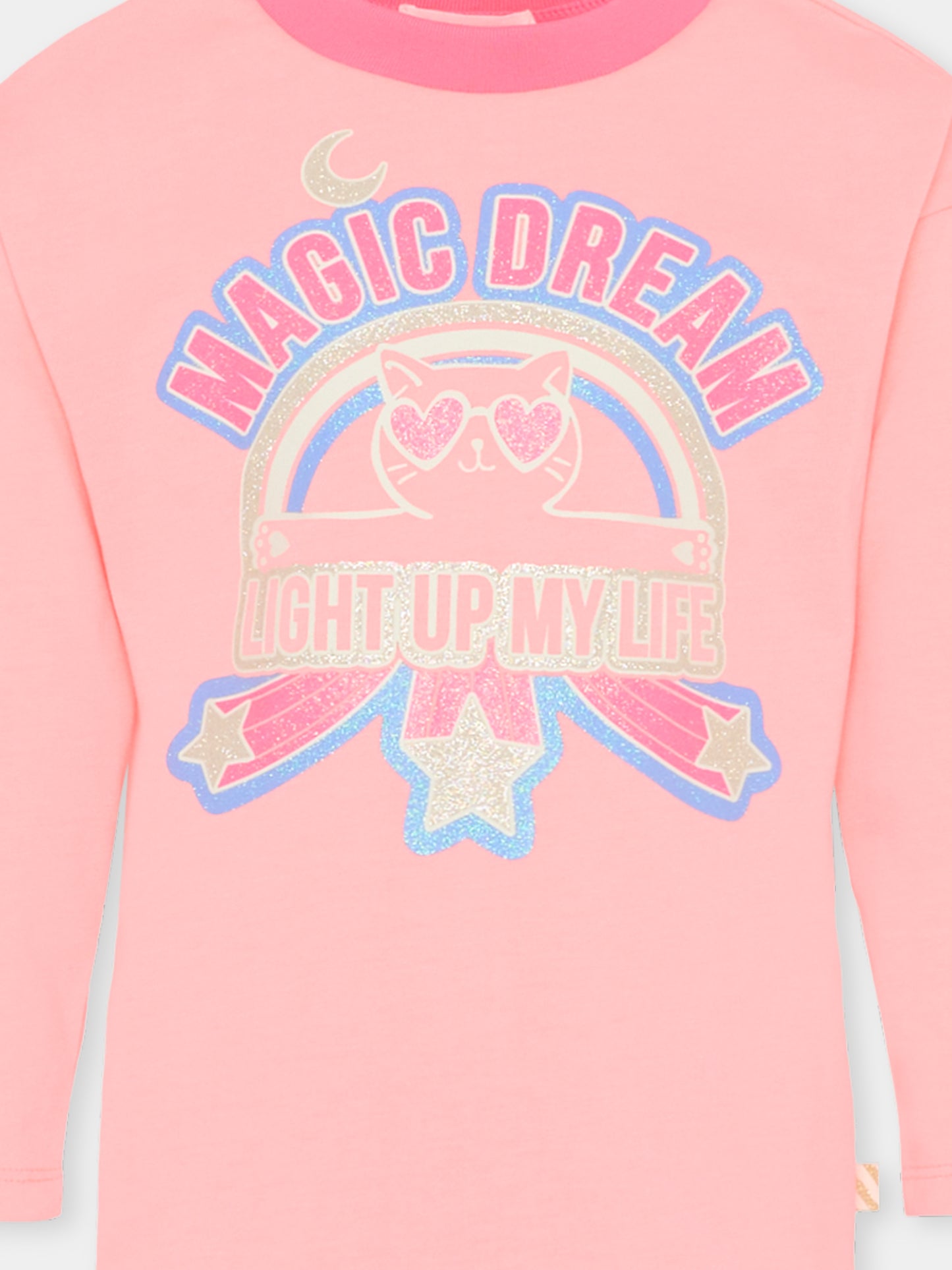 Pigiama rosa per bambina con disegni,Billieblush,U21465 408