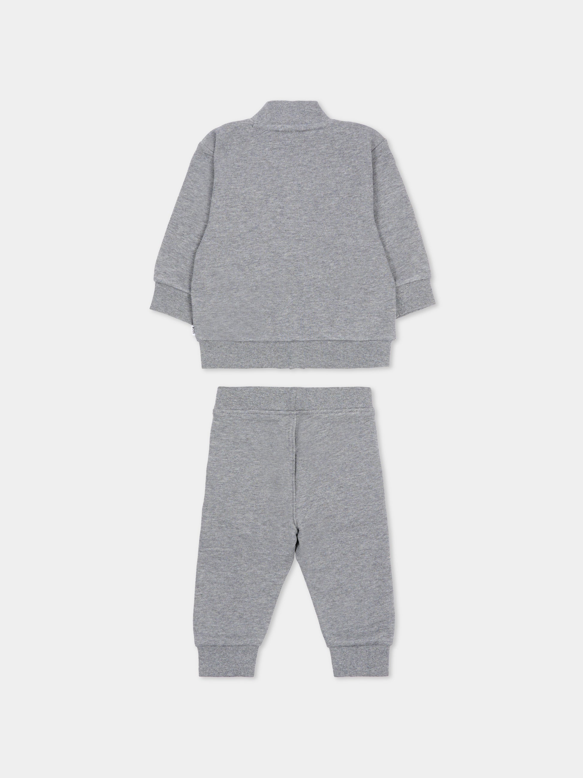 Completo grigio per neonato con logo,Boss,J52482 A46
