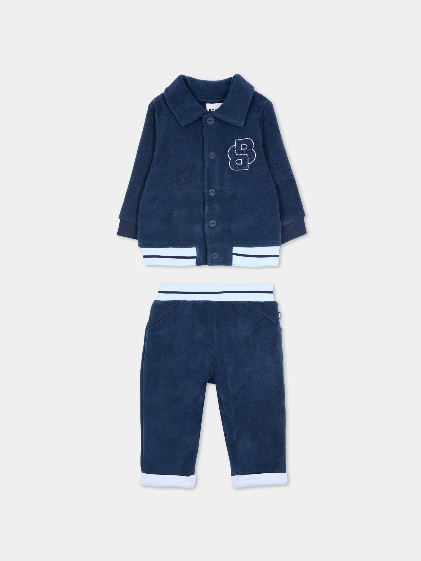 Completo blu per neonato con logo,Boss,J52542 849