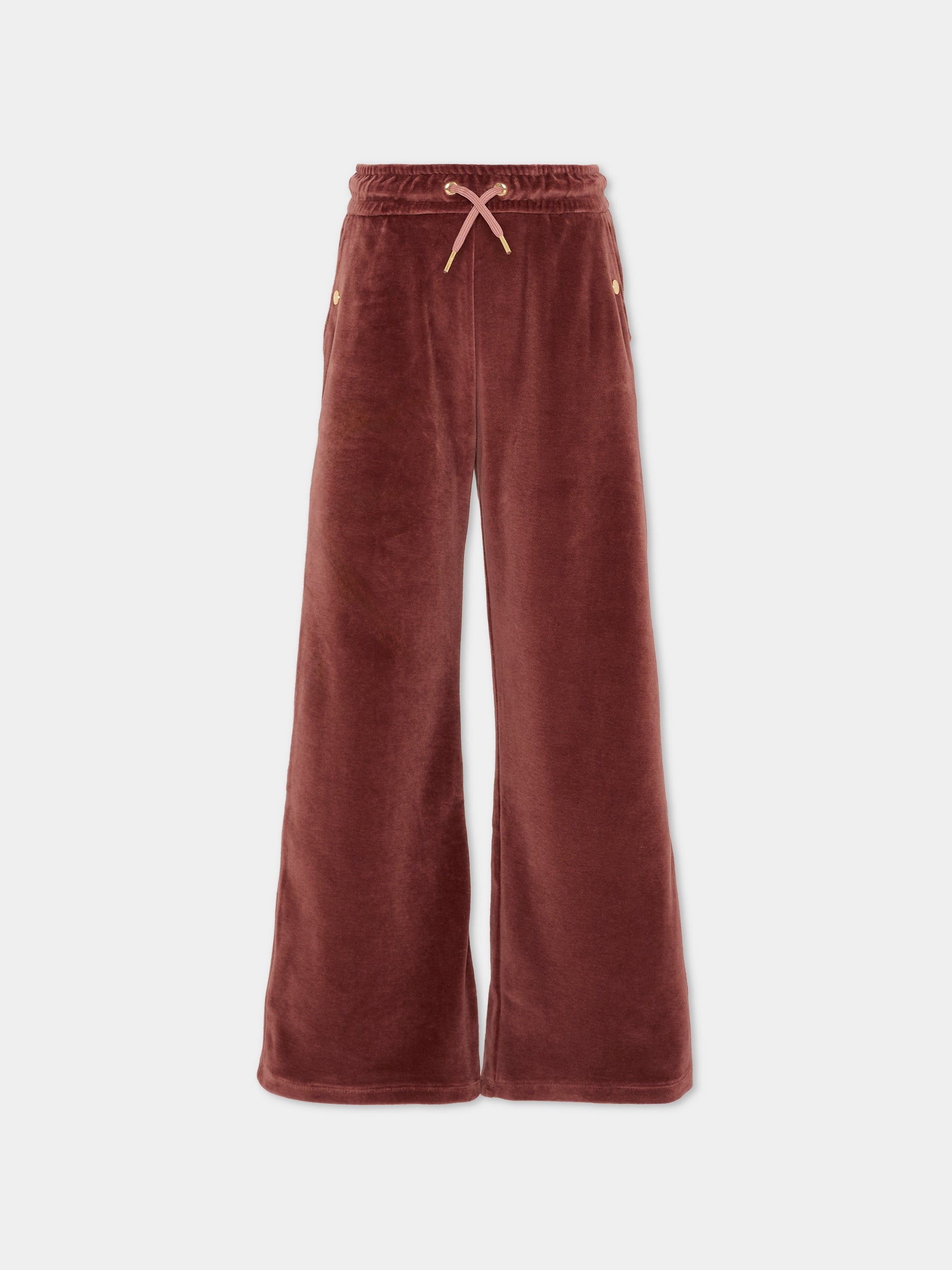 Pantaloni per bambina con logo rosa,Chloé Kids,C20629 958