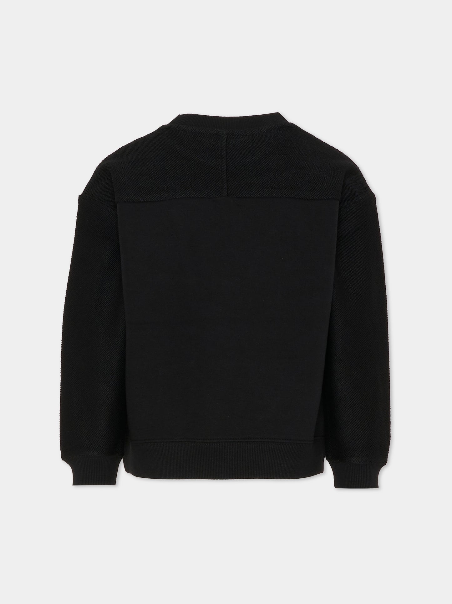 Felpa nera per bambini con logo,Marc Jacobs,W60634 09B