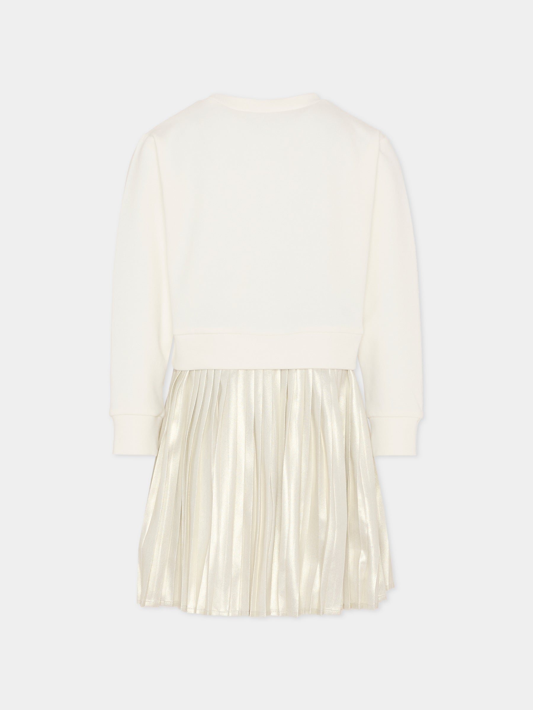 Vestito beige per bambina con logo,Michael Kors,R30482 N81