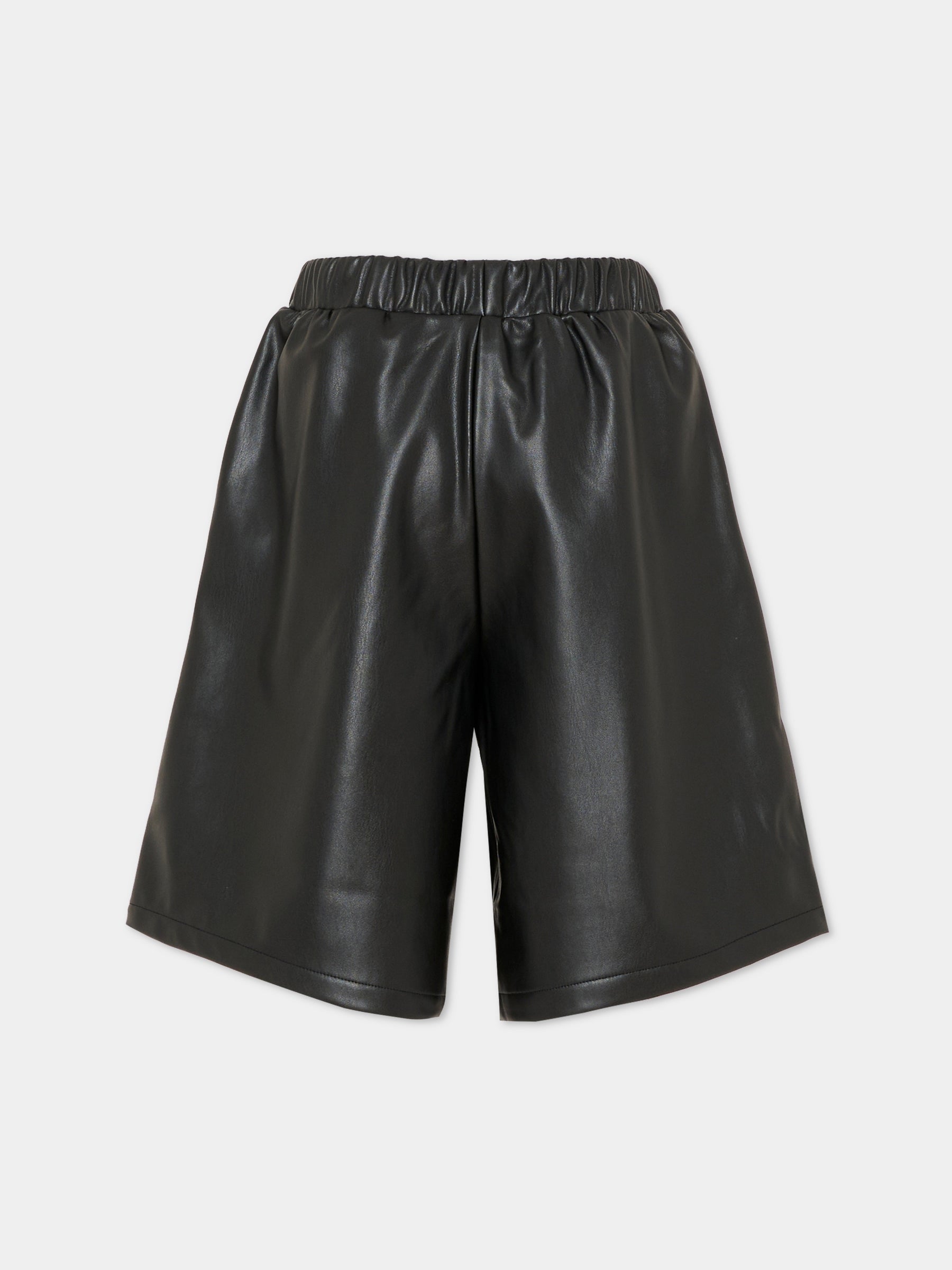 Shorts neri per bambina con logo,Michael Kors,R30441 09B