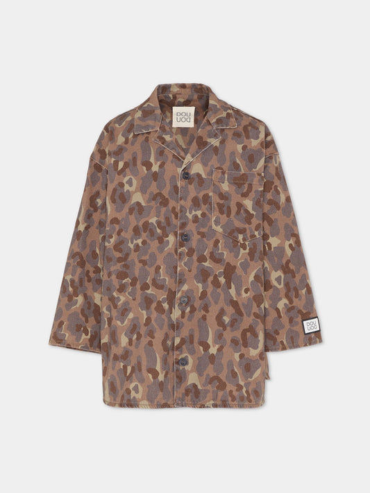 Giacca multicolor per bambina con stampa camouflage,Douuod Kids,DX2Q67 Z3401 334MC