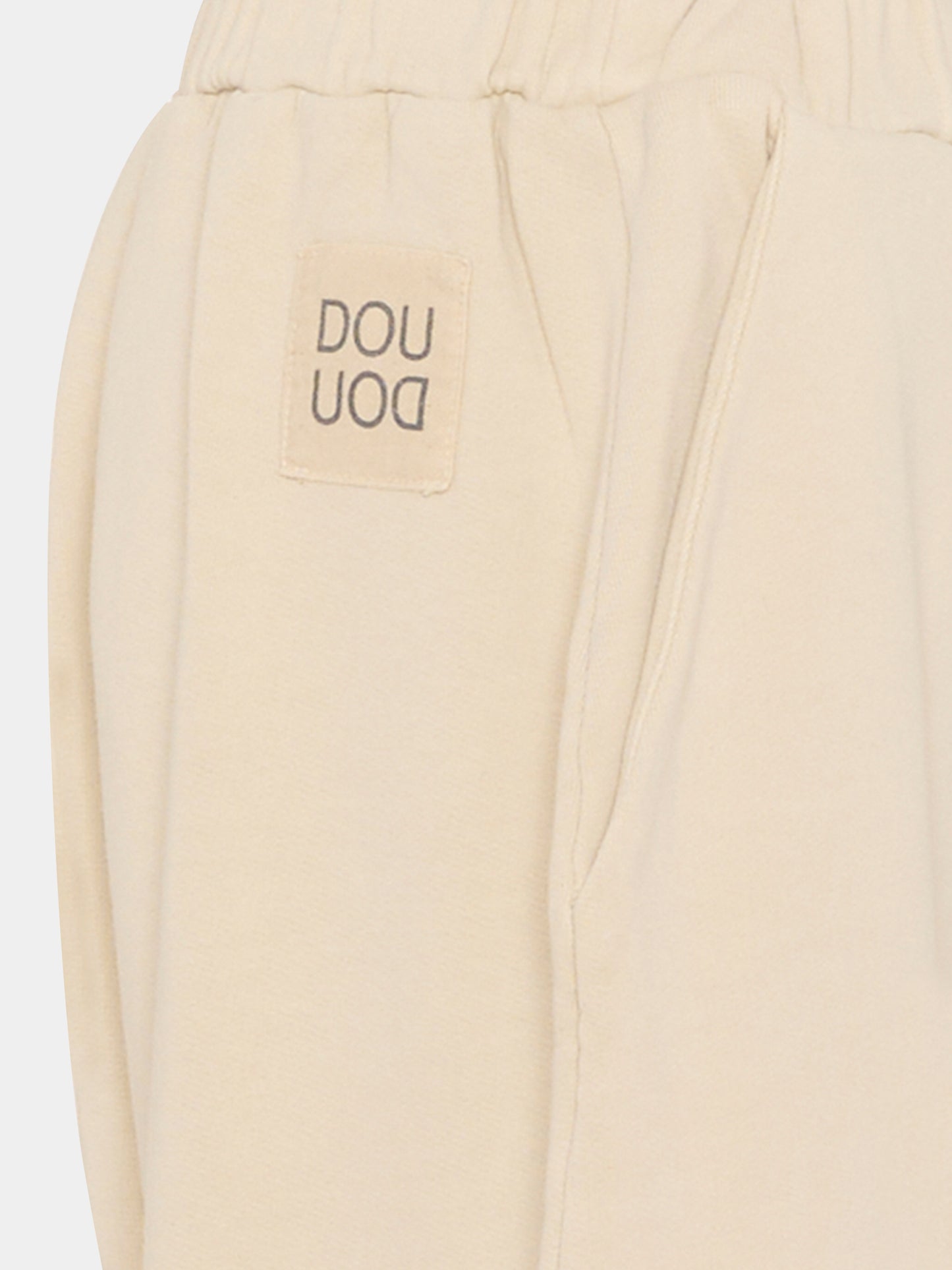 Pantaloni beige per bambina con logo,Douuod Kids,DX6P80 Z3402 108