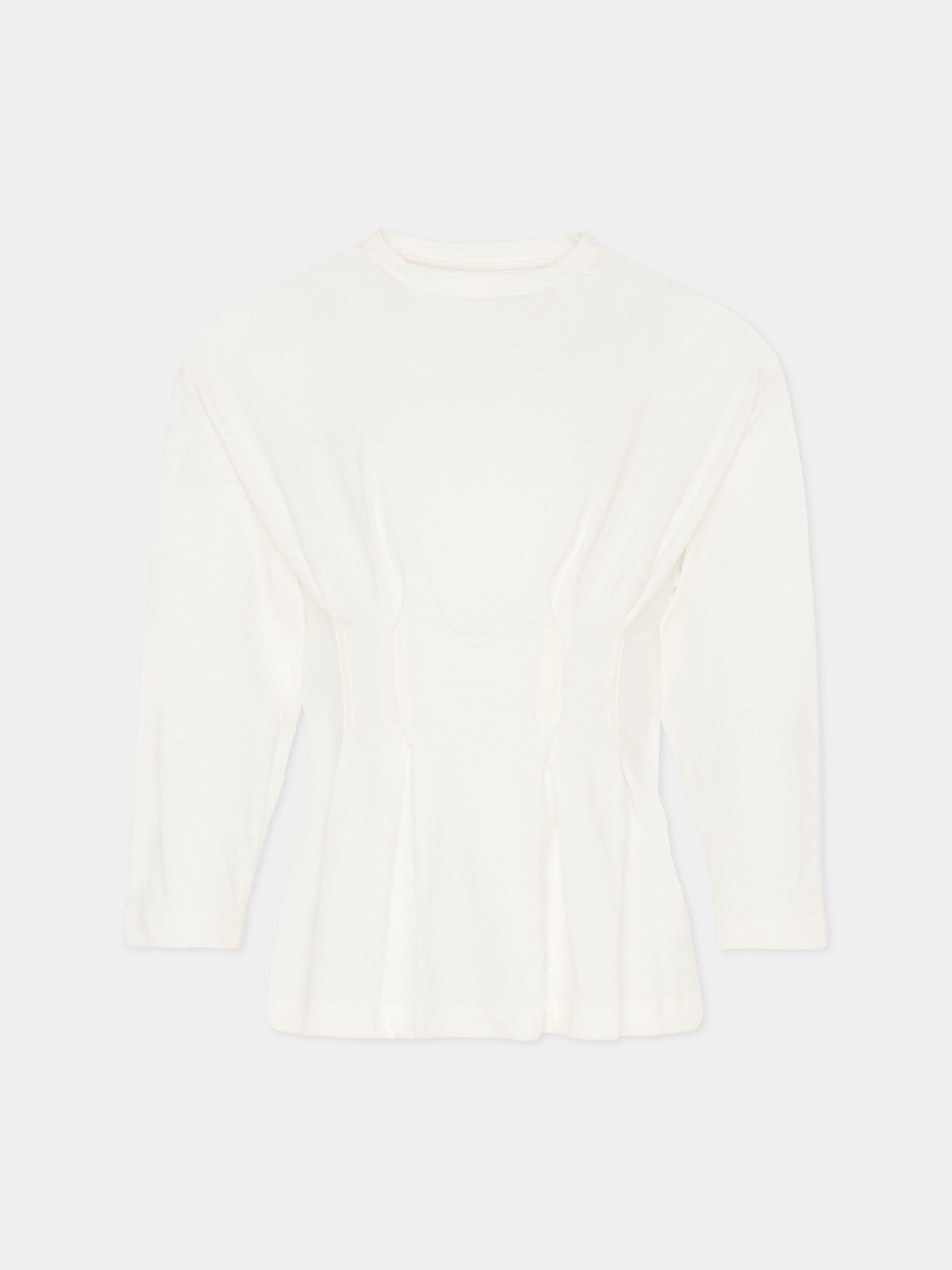 T-shirt avorio per bambina con logo,Douuod Kids,DX8A50 Z2868 101