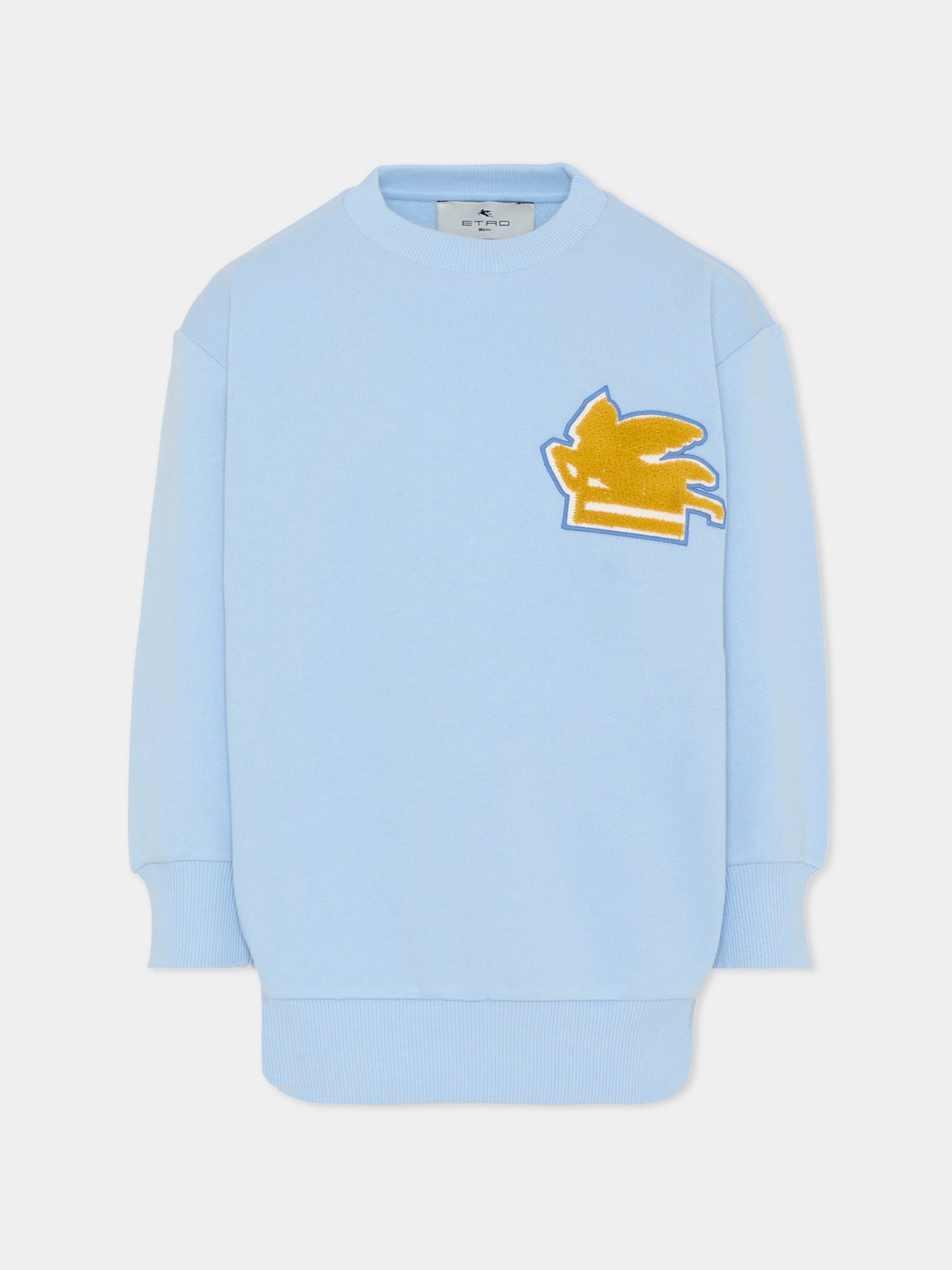 Felpa celeste con Pegaso per bambini,Etro,GX4P40 Z3183 650