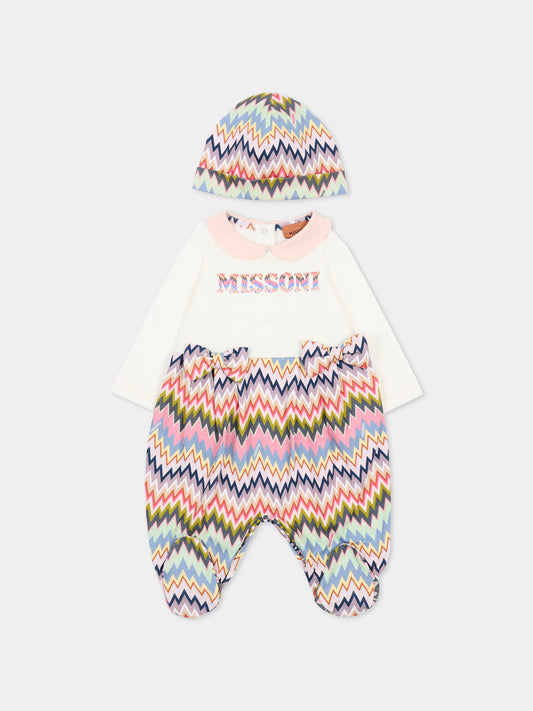 Set multicolor con logo per neonata,Missoni,MXB000 Z3293 528MC