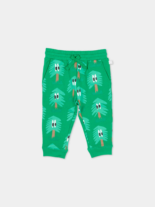 Pantaloni verdi con abeti per neonato,Stella Mccartney Kids,TX6600 Z3161 712MC
