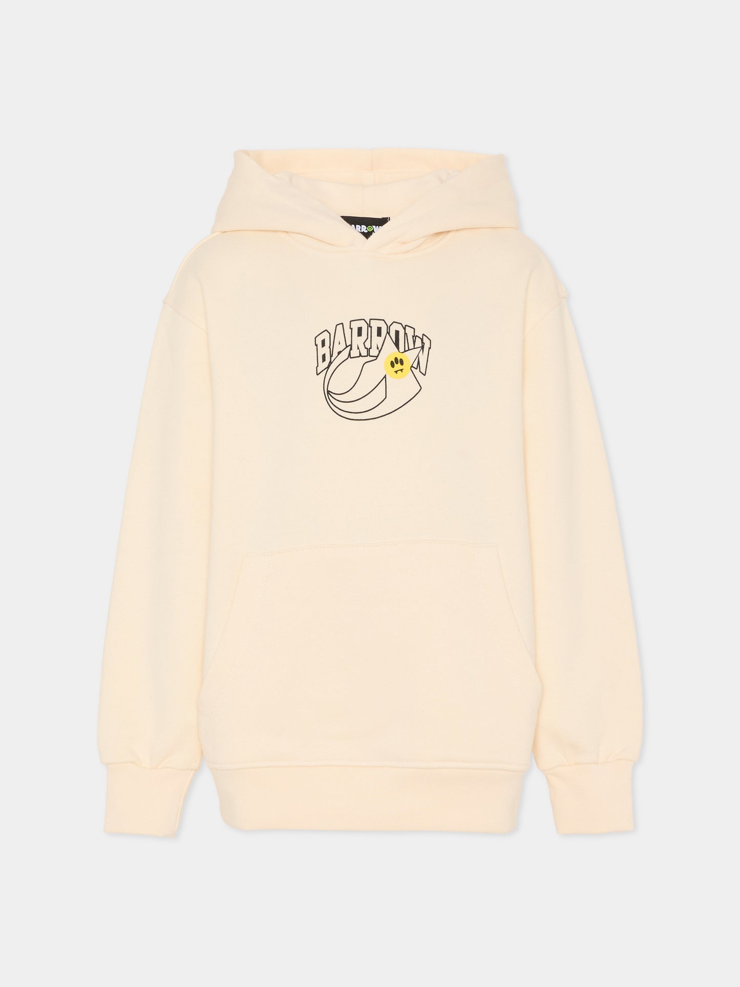 Felpa avorio per bambino con logo e pallone,Barrow,F5BKJUHS223 013