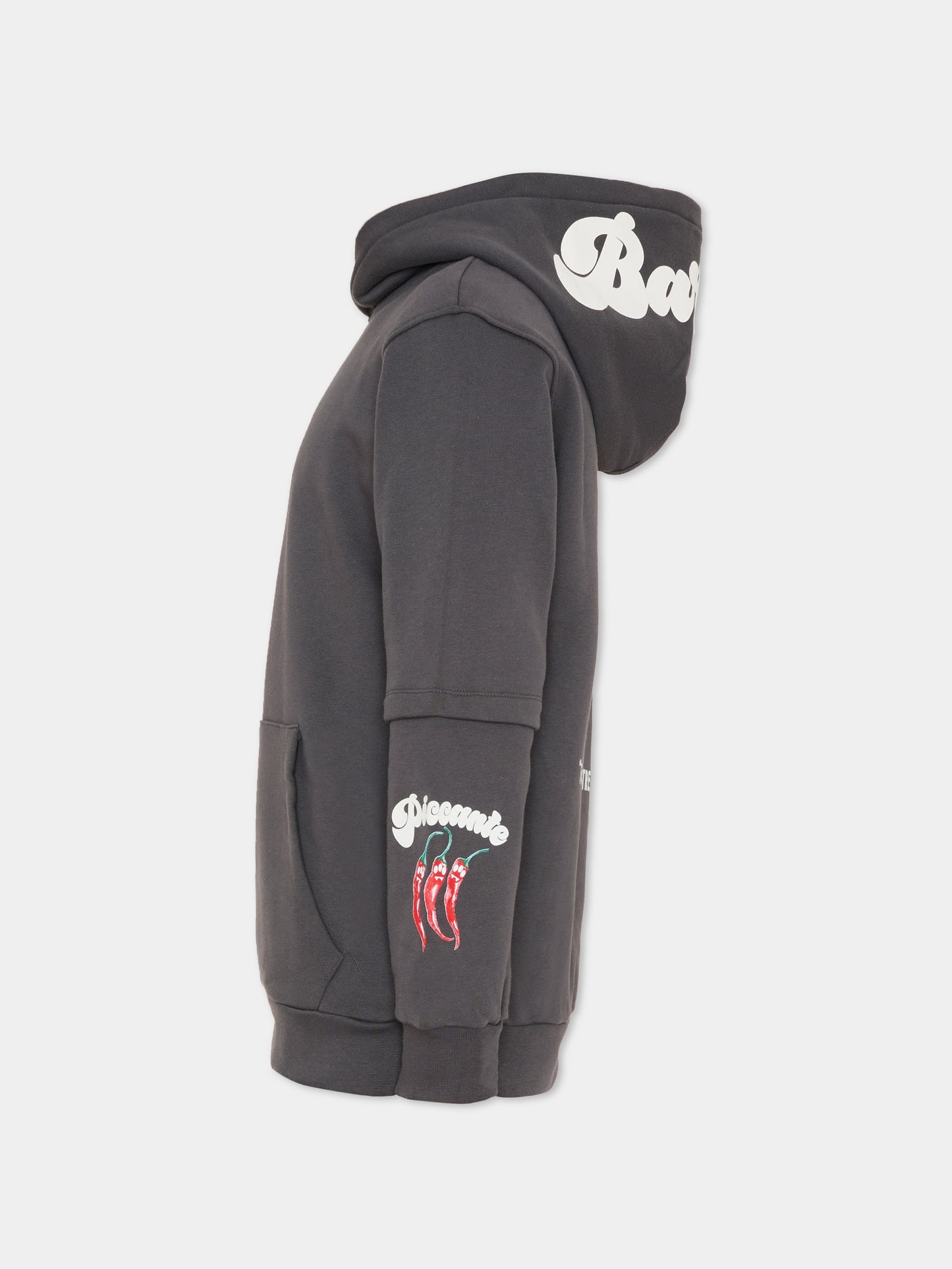 Felpa grigia per bambino con scritta,Barrow,F5BKJUHS158 251
