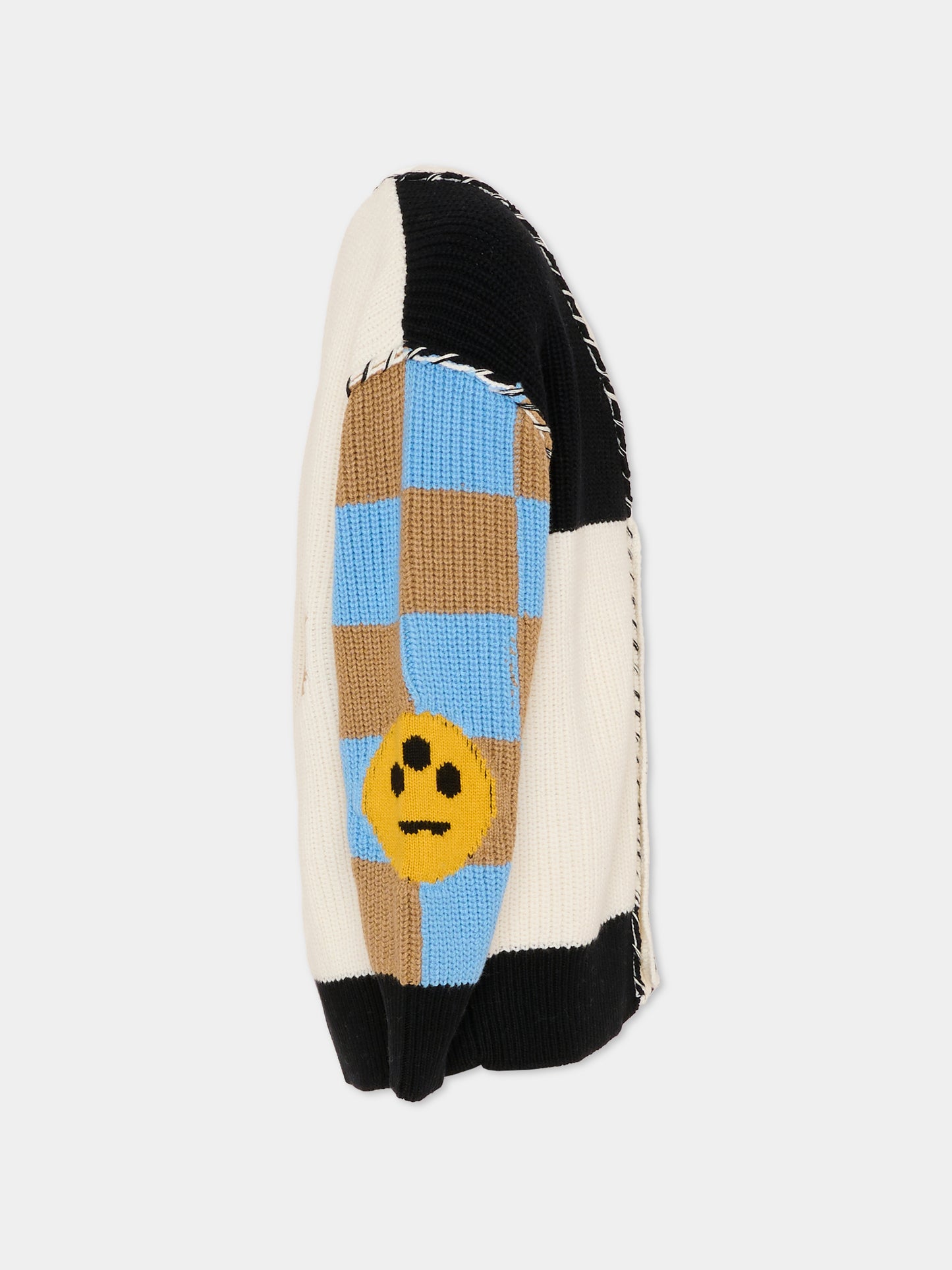 Cardigan multicolor per bambino con smile e Bear,Barrow,F5BKJUCA110 GW034