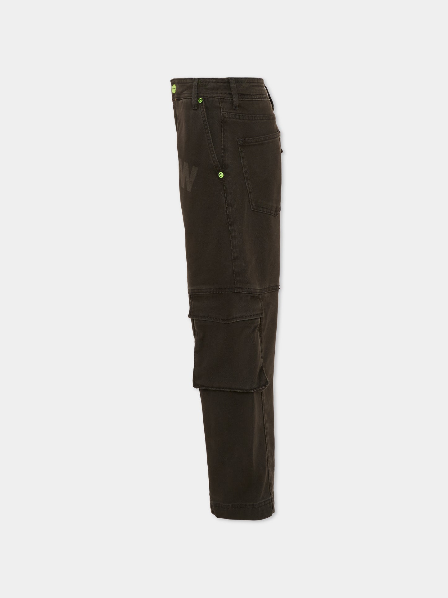 Pantaloni marroni per bambino con logo,Barrow,F5BKJUPA061 308