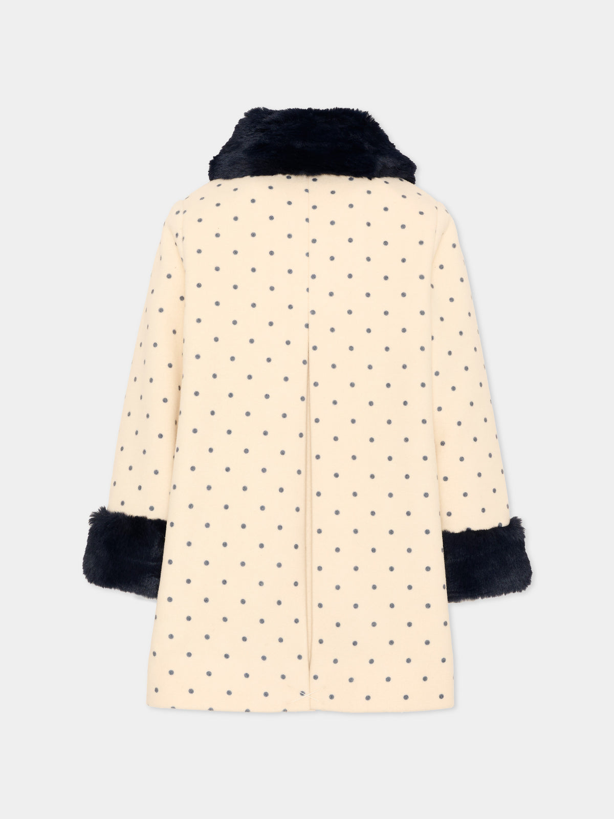 Cappotto avorio per bambina a pois,Konges Sløjd,KS105753 DOT LUMIERE