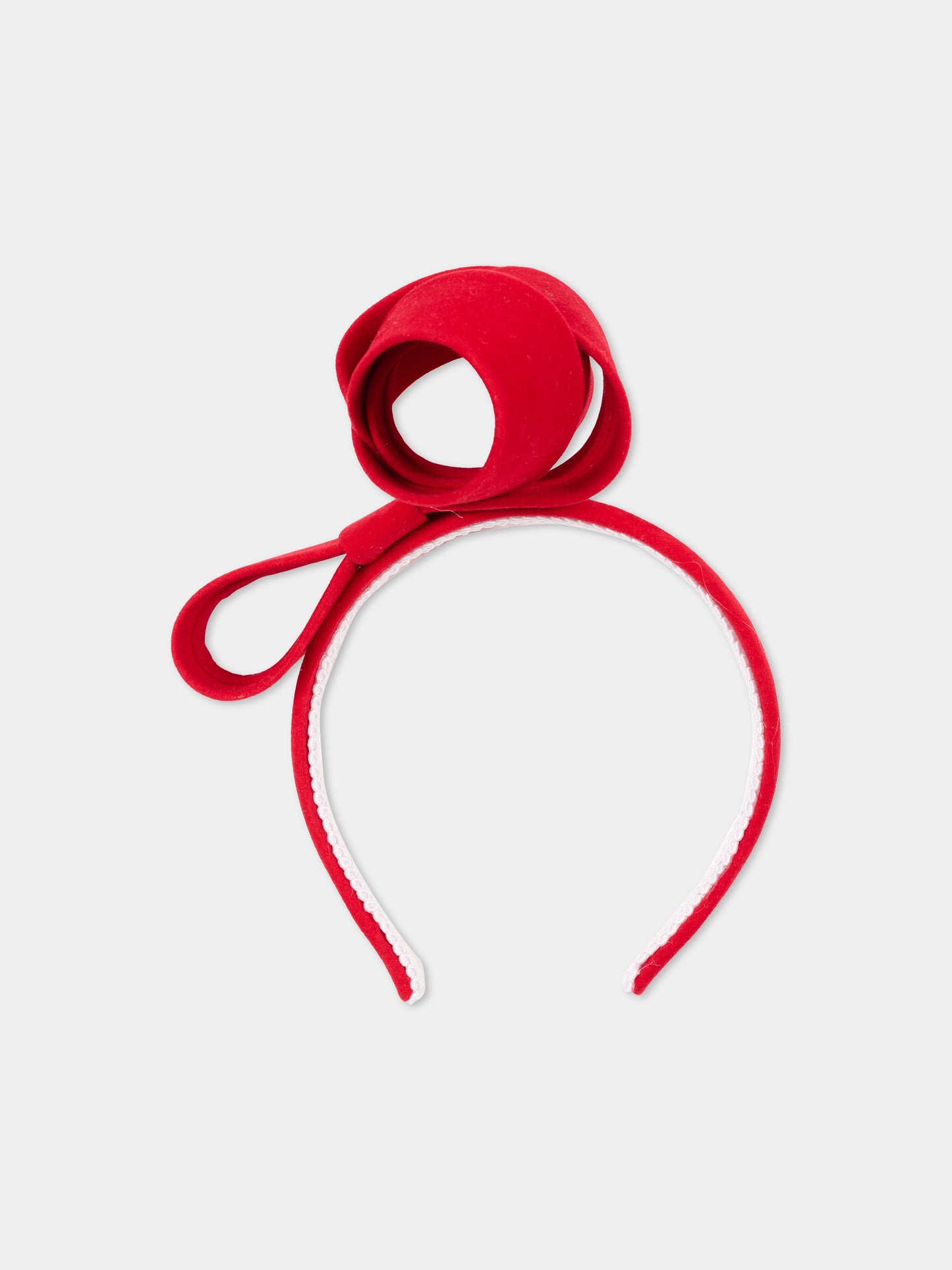 Cerchietto Dorothy rosso per bambina con fiocco intrecciato,Nennè Studio,DOROTHY ROSSO