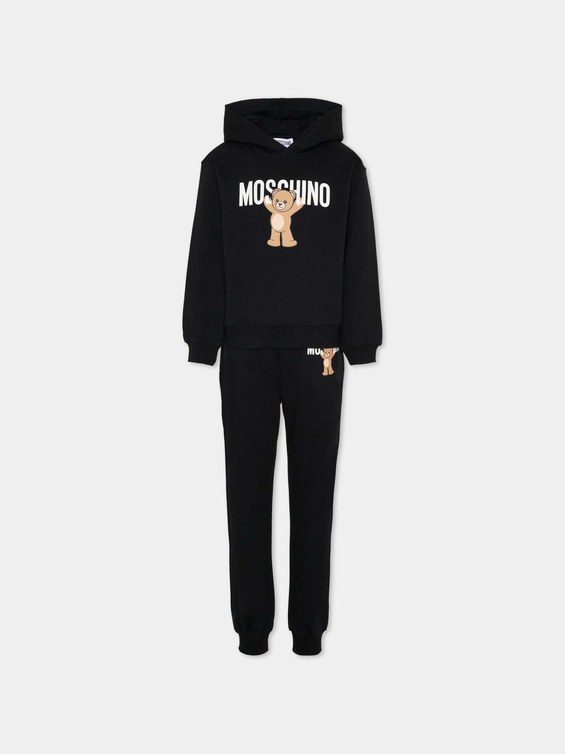 Completo nero per bambini con Teddy Bear,Moschino Kids,HUK04A LCA40 60100