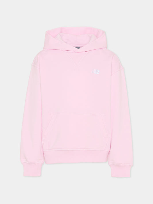 Felpa rosa per bambina con logo,New Balance,LAKG0056 LIR
