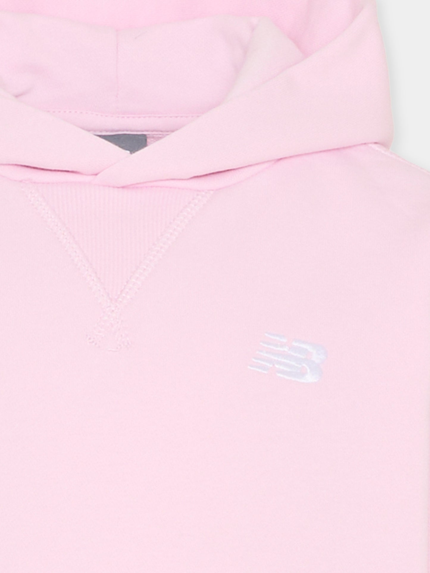 Felpa rosa per bambina con logo,New Balance,LAKG0056 LIR