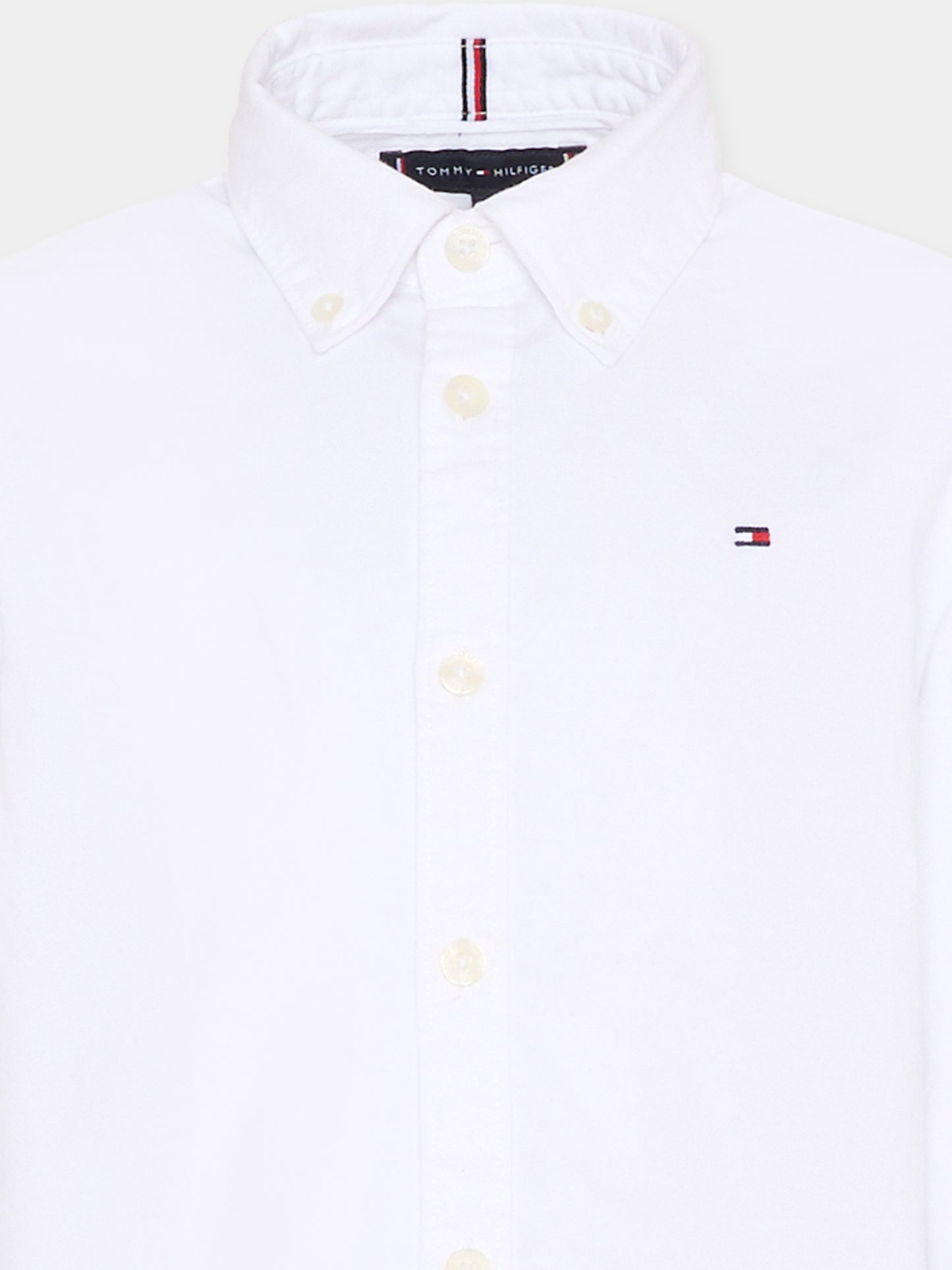 Camicia bianca per bambino con bandierina,Tommy Hilfiger Junior,KB0KB06964 YBR