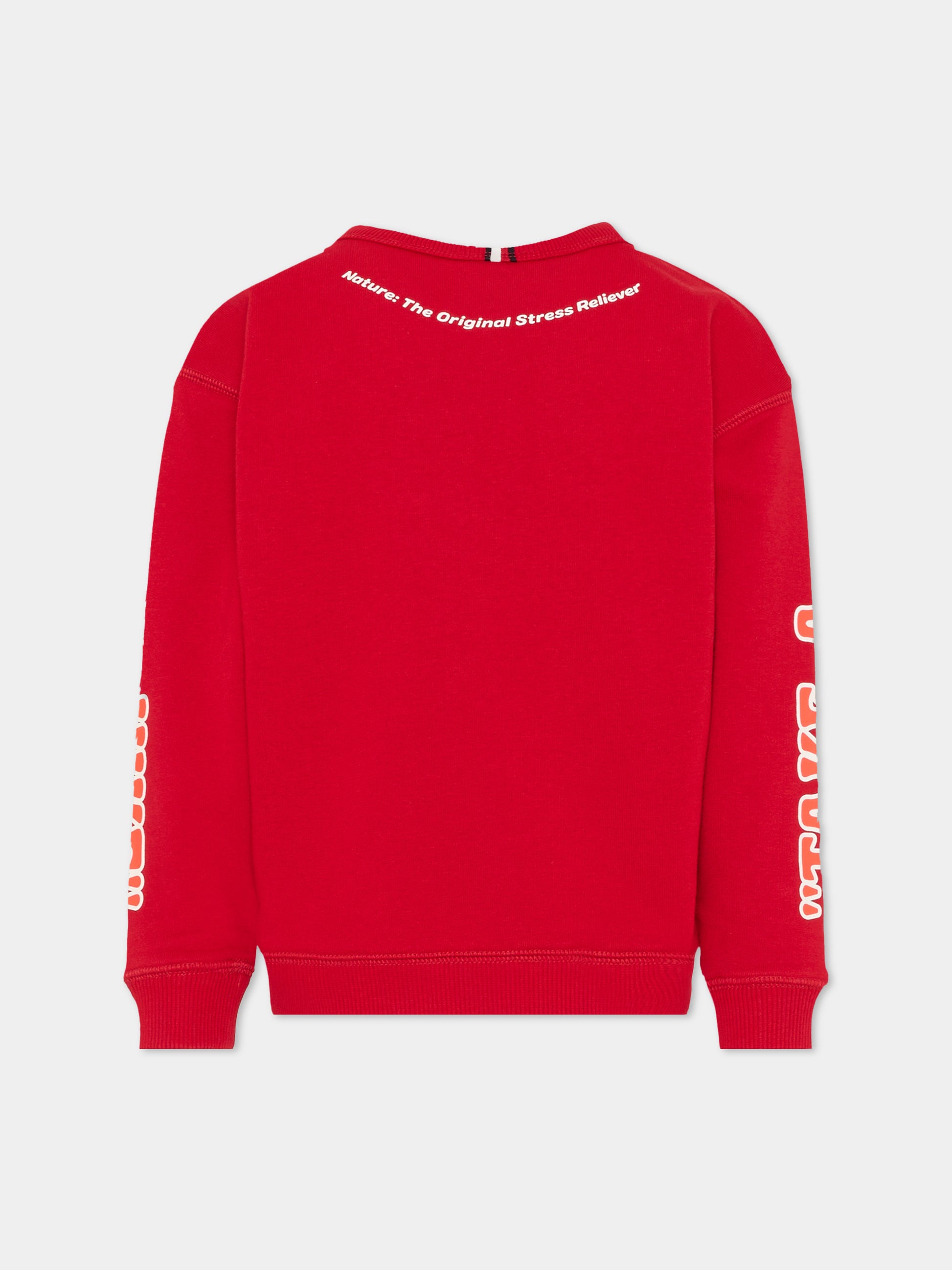 Felpa rossa per bambino con logo,Tommy Hilfiger Junior,KB0KB09898 XLD