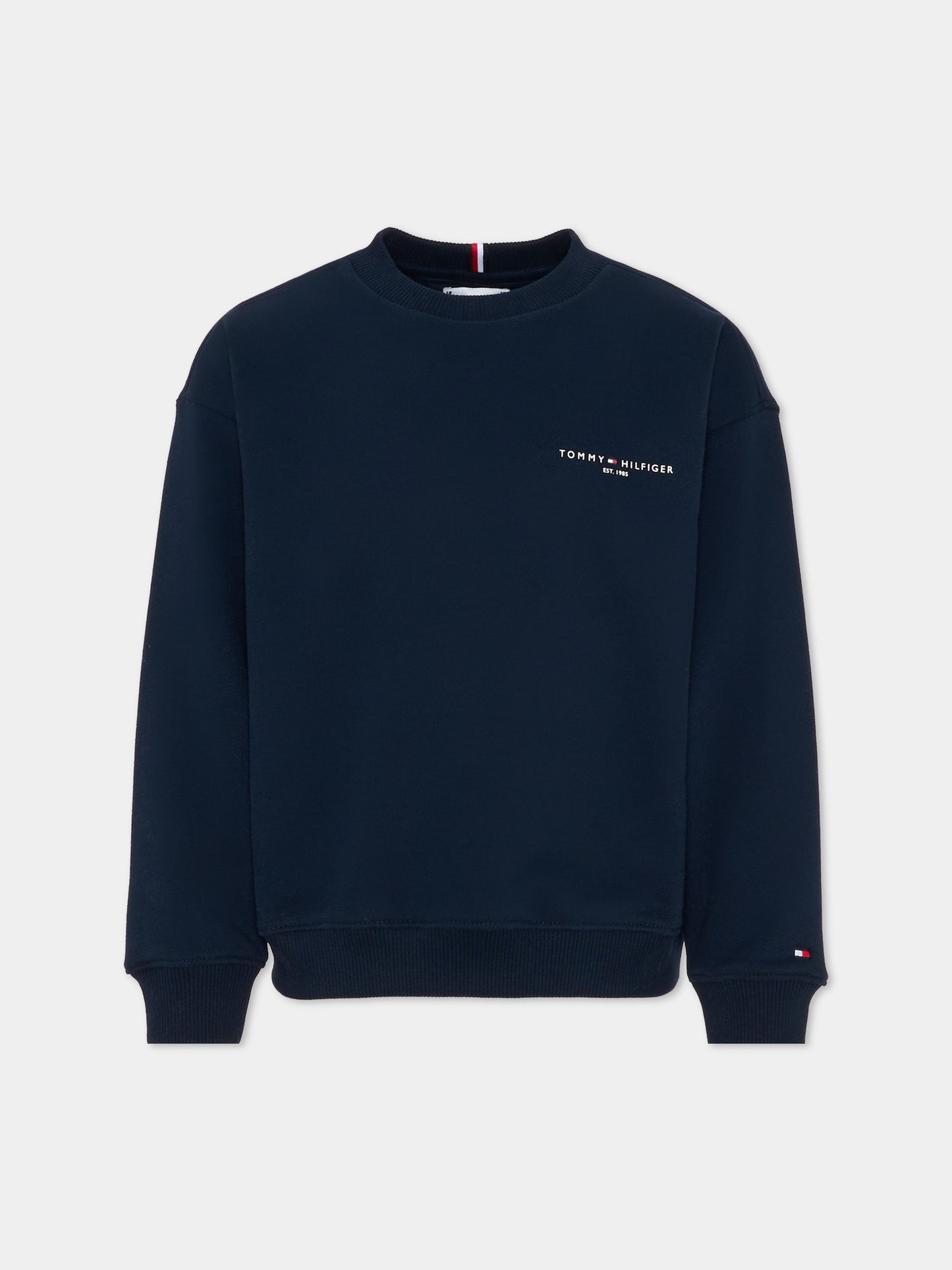 Felpa blu per bambini con logo,Tommy Hilfiger Junior,KS0KS00719 C1G