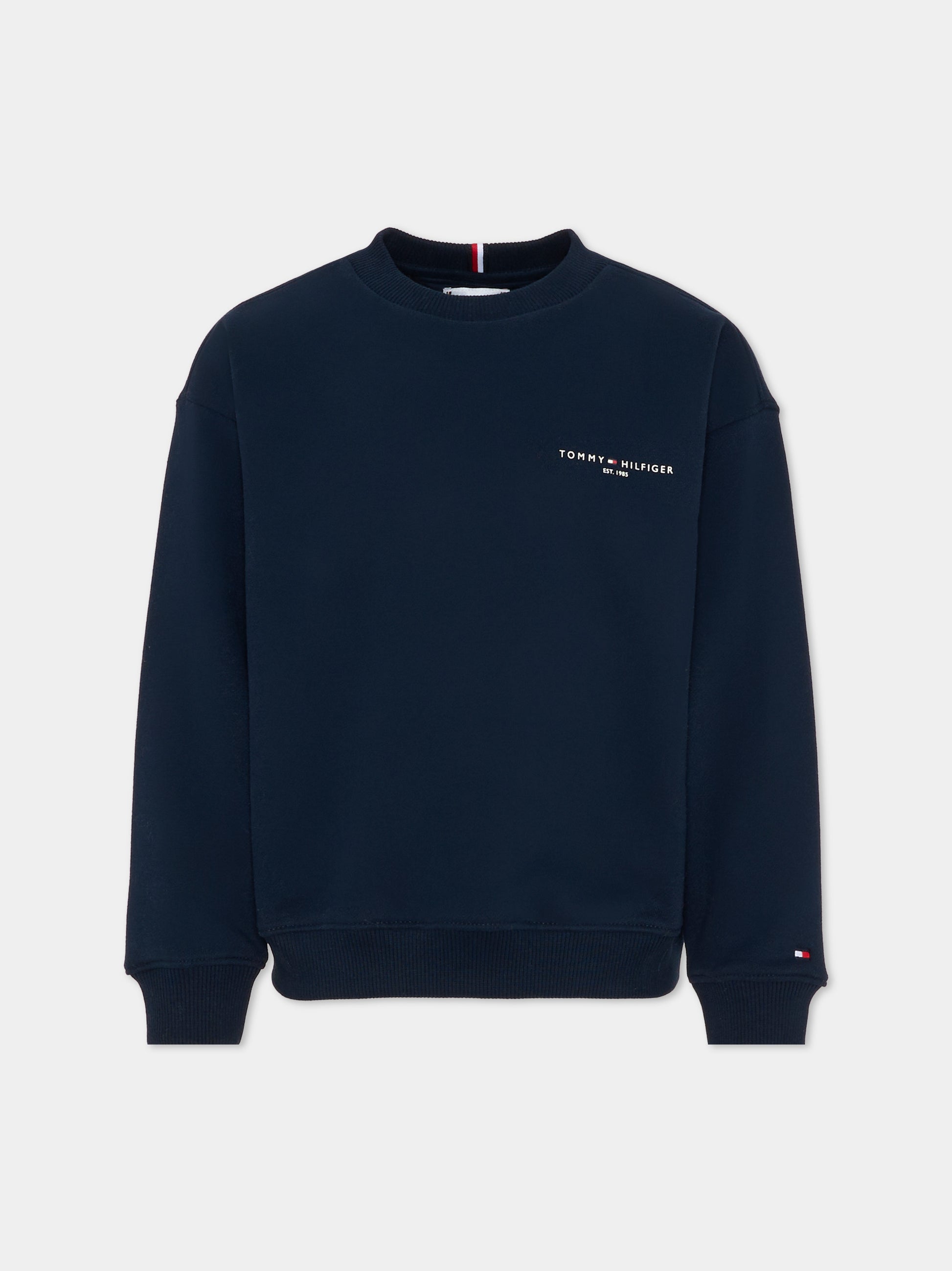 Felpa blu per bambini con logo,Tommy Hilfiger Junior,KS0KS00719 C1G