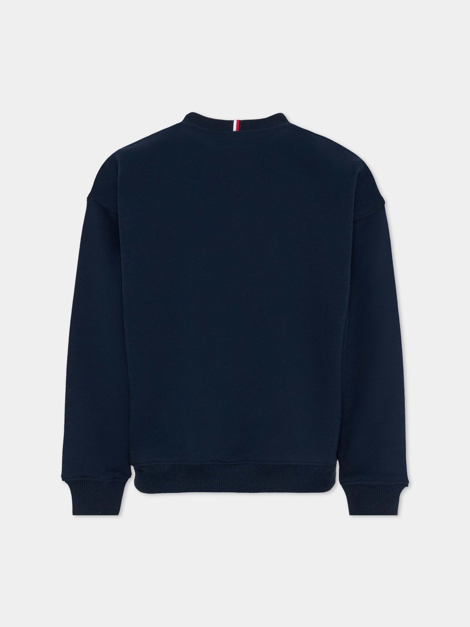 Felpa blu per bambini con logo,Tommy Hilfiger Junior,KS0KS00719 C1G