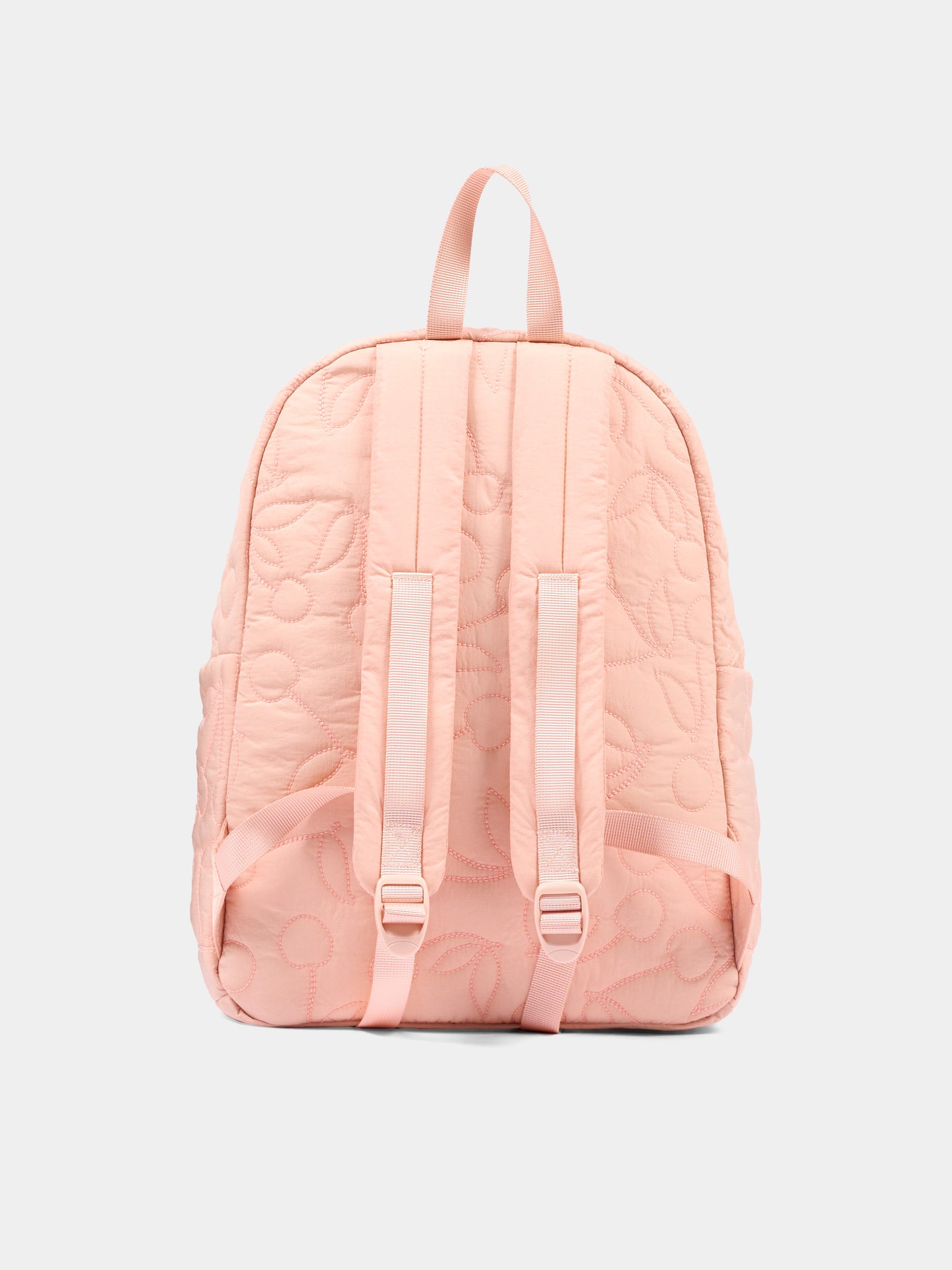 Zaino rosa per bambina trapuntato con ciliegie,Bonpoint,W06GBAW00001 025D