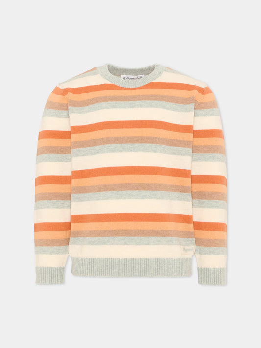 Maglione multicolor per bambino a righe,Bonpoint,W06BJUK00002 235