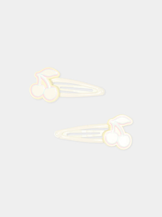 Fermaglio avorio per bambina con ciliegie,Bonpoint,P06GHAW00002 004