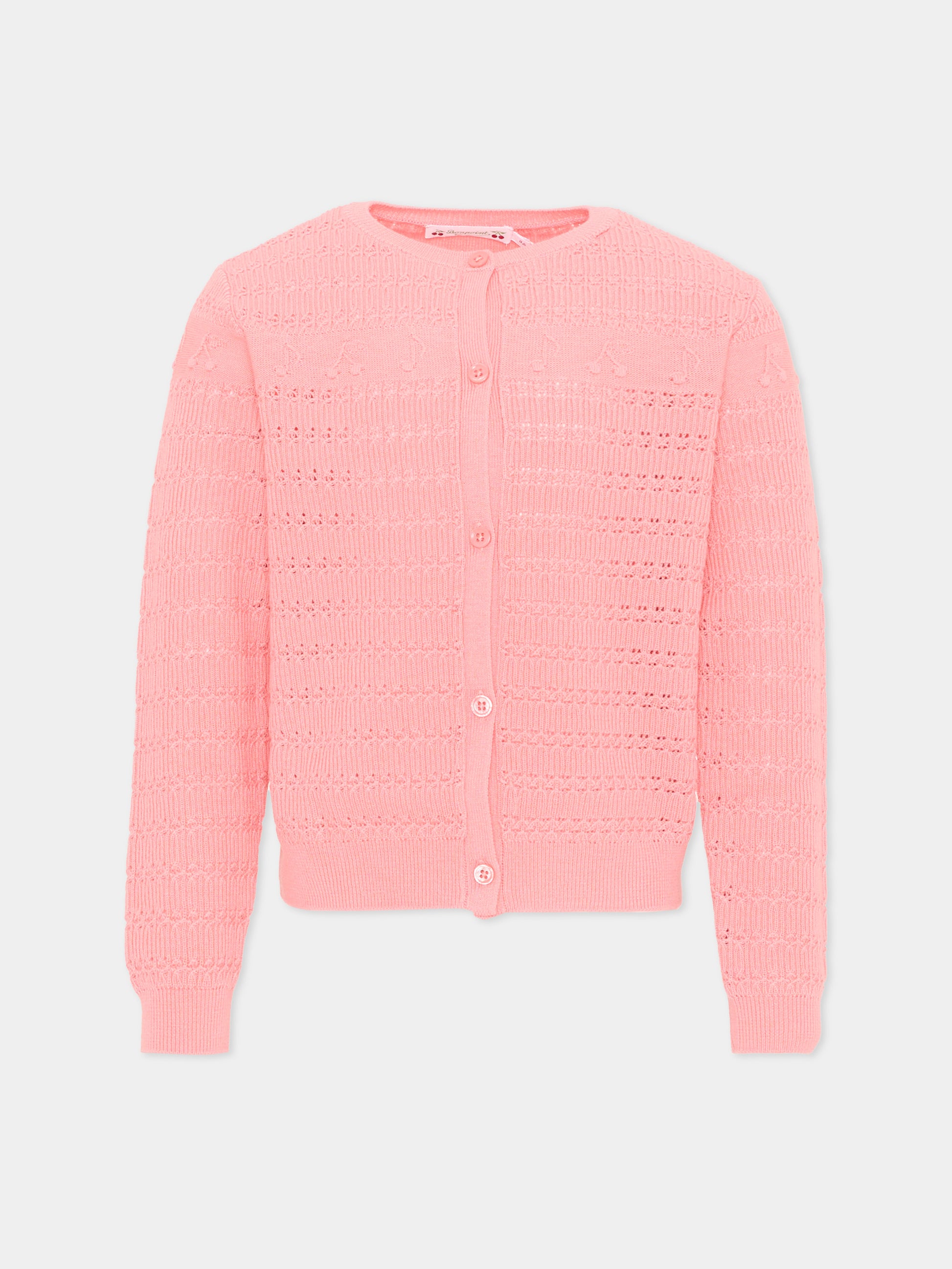 Cardigan rosa per bambina,Bonpoint,P06GCAK00001 028A