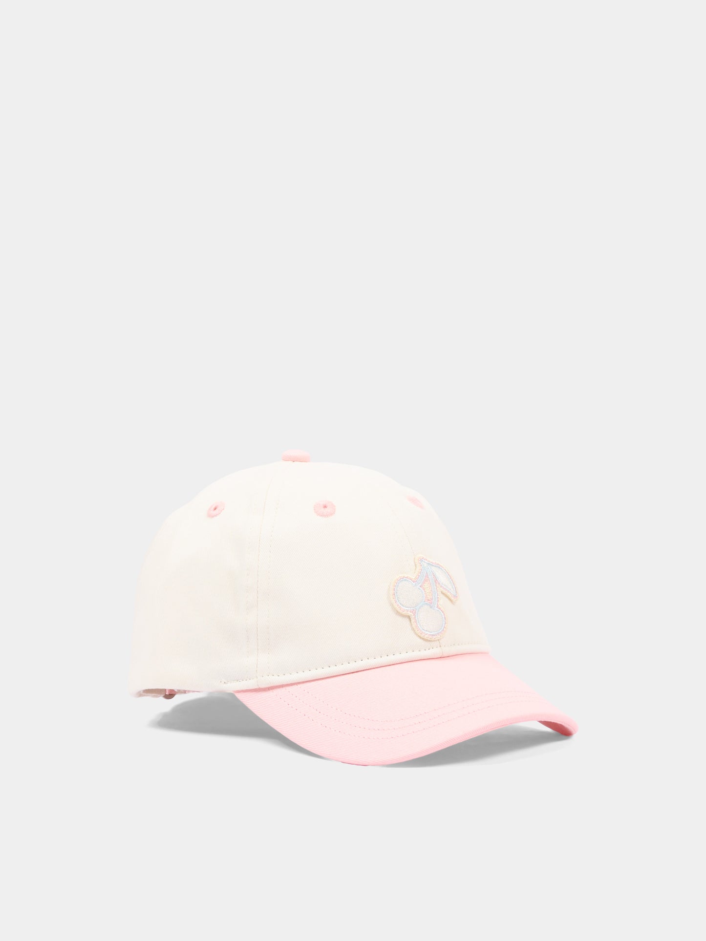 Cappello avorio per bambina con ciliegie,Bonpoint,P06GACW00001 004