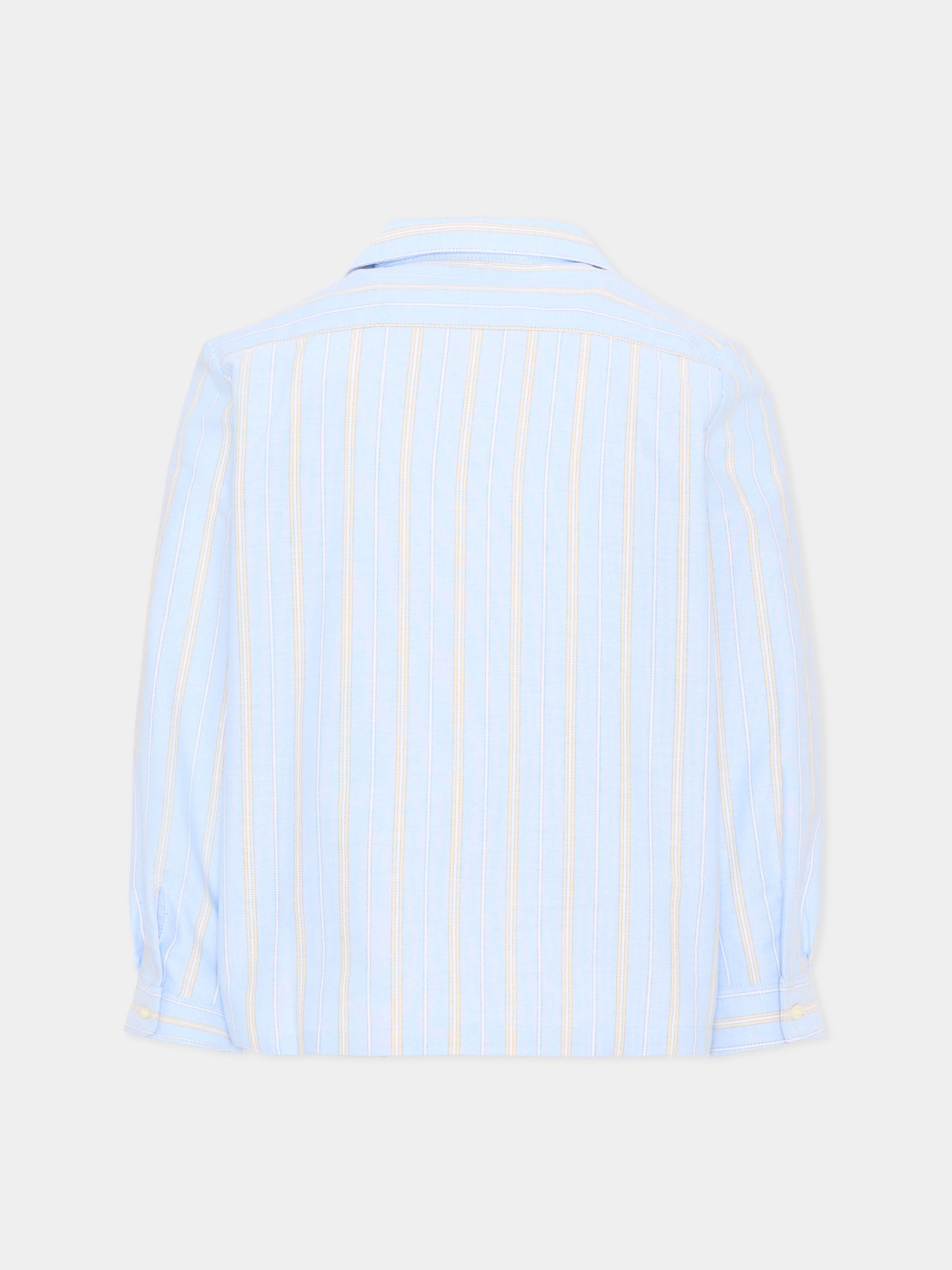 Camicia celeste a righe per bambino,Bonpoint,P06BSHW00001 215