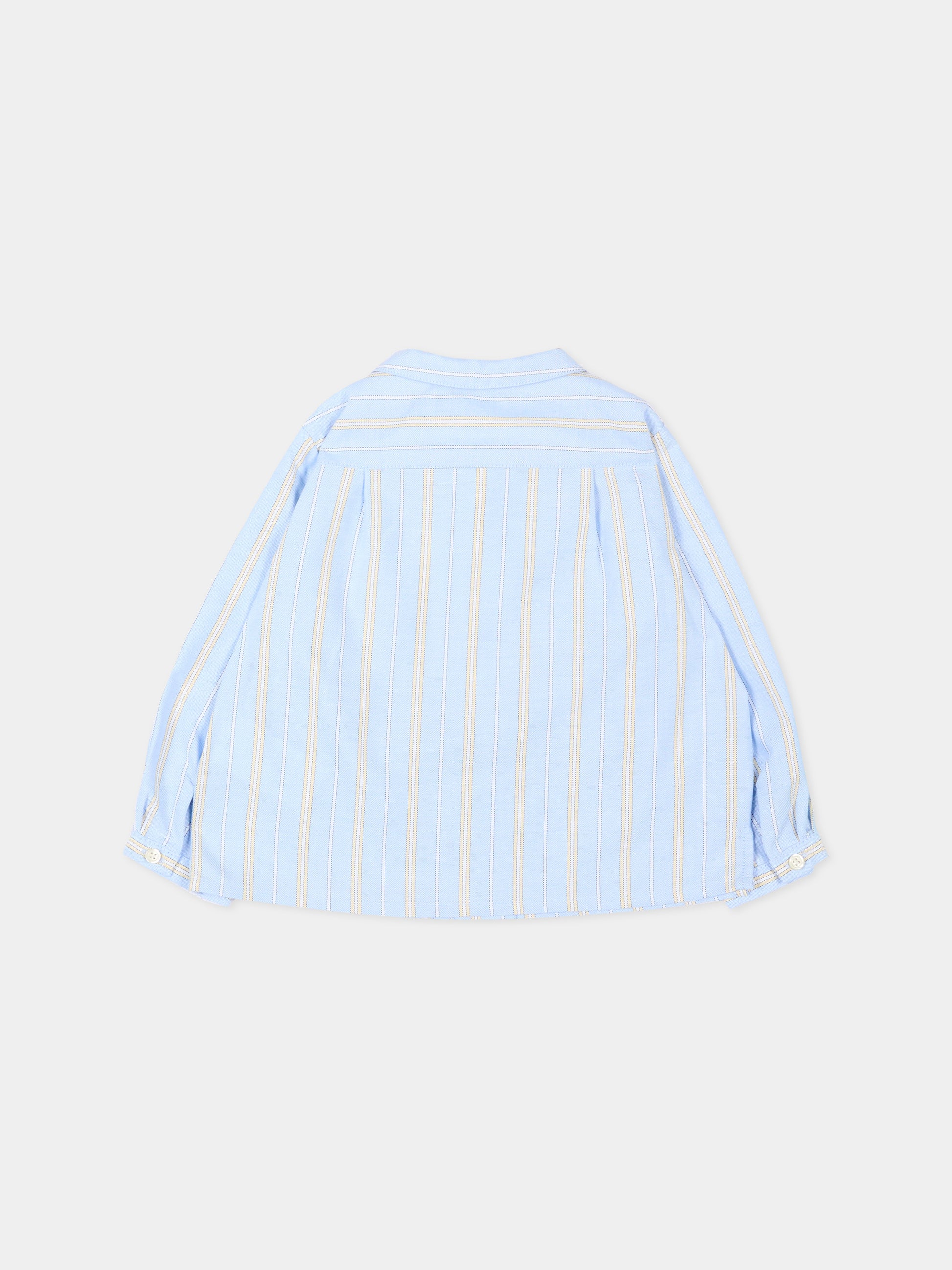 Camicia celeste a righe per neonato,Bonpoint,P06YSHW00001 215