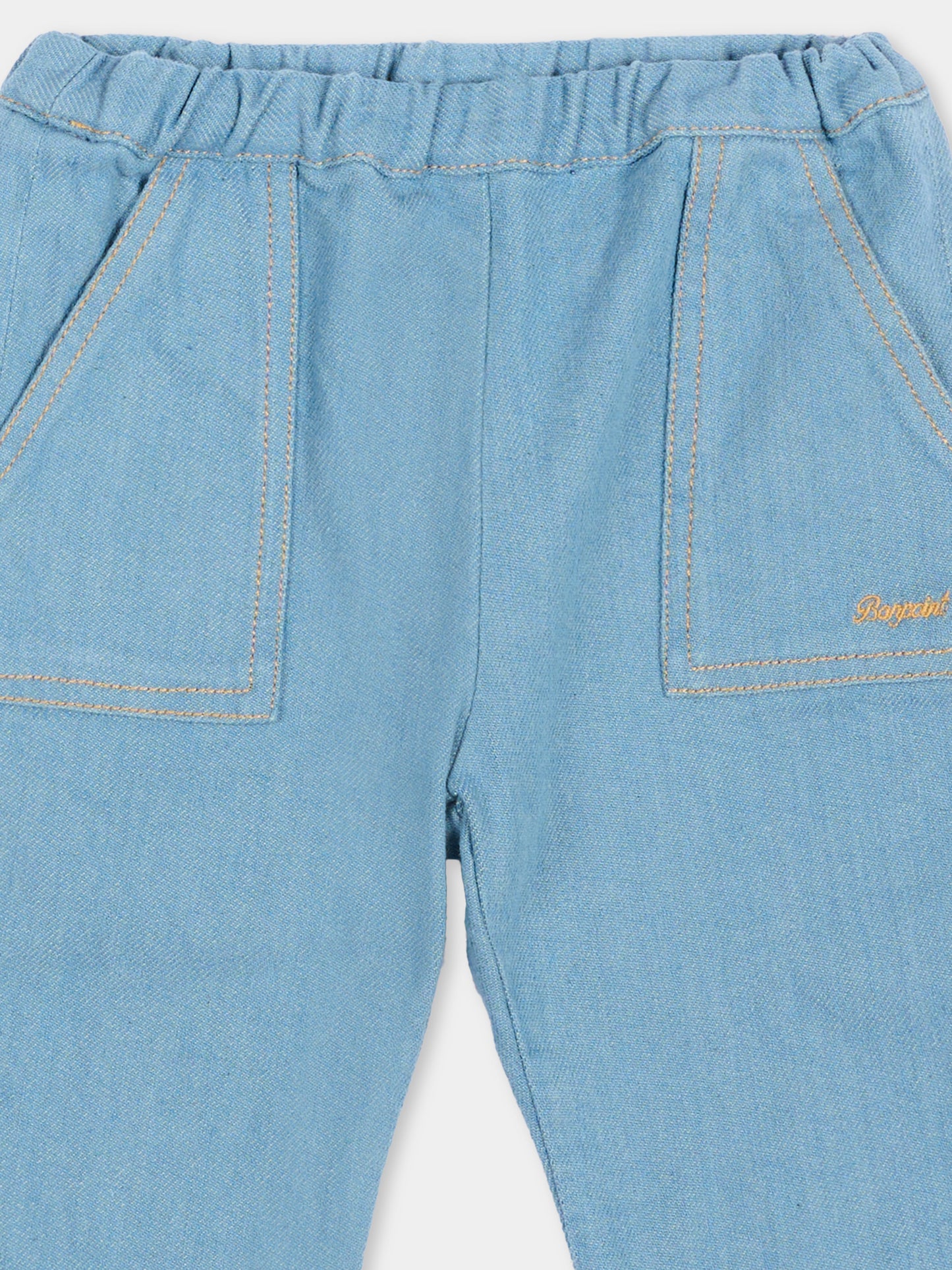 Jeans denim per neonato con logo,Bonpoint,P06ZPAW00001 014