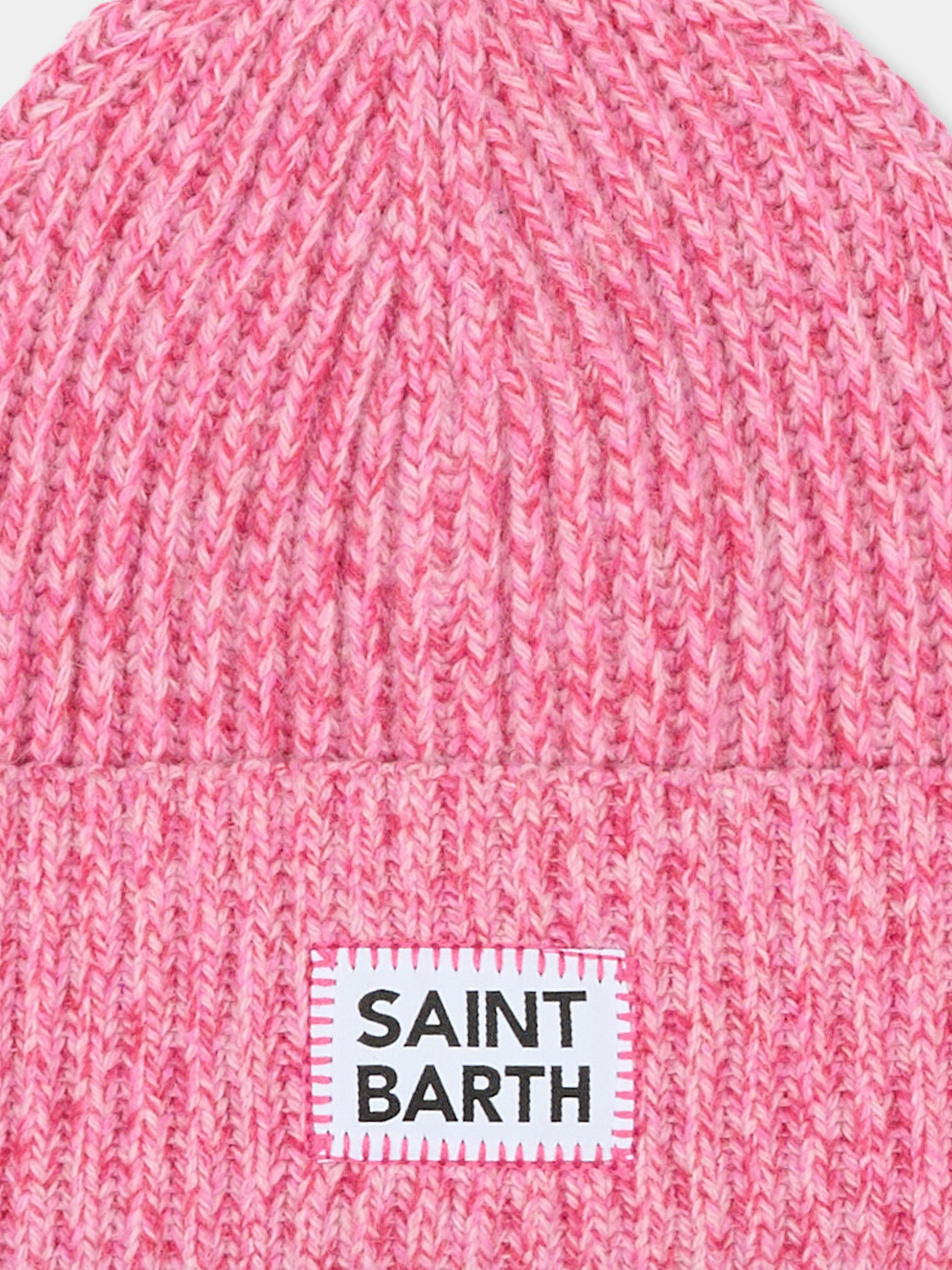 Berretto rosa per bambina con logo,Mc2 Saint Barth,WENG018 00365C