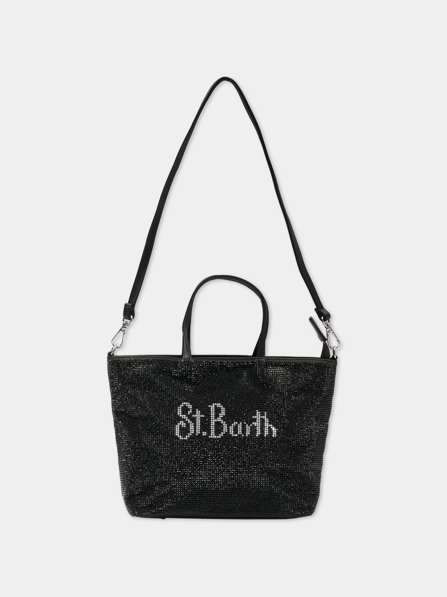 Borsa nera per bambina con strass,Mc2 Saint Barth,SBM0001 01439G