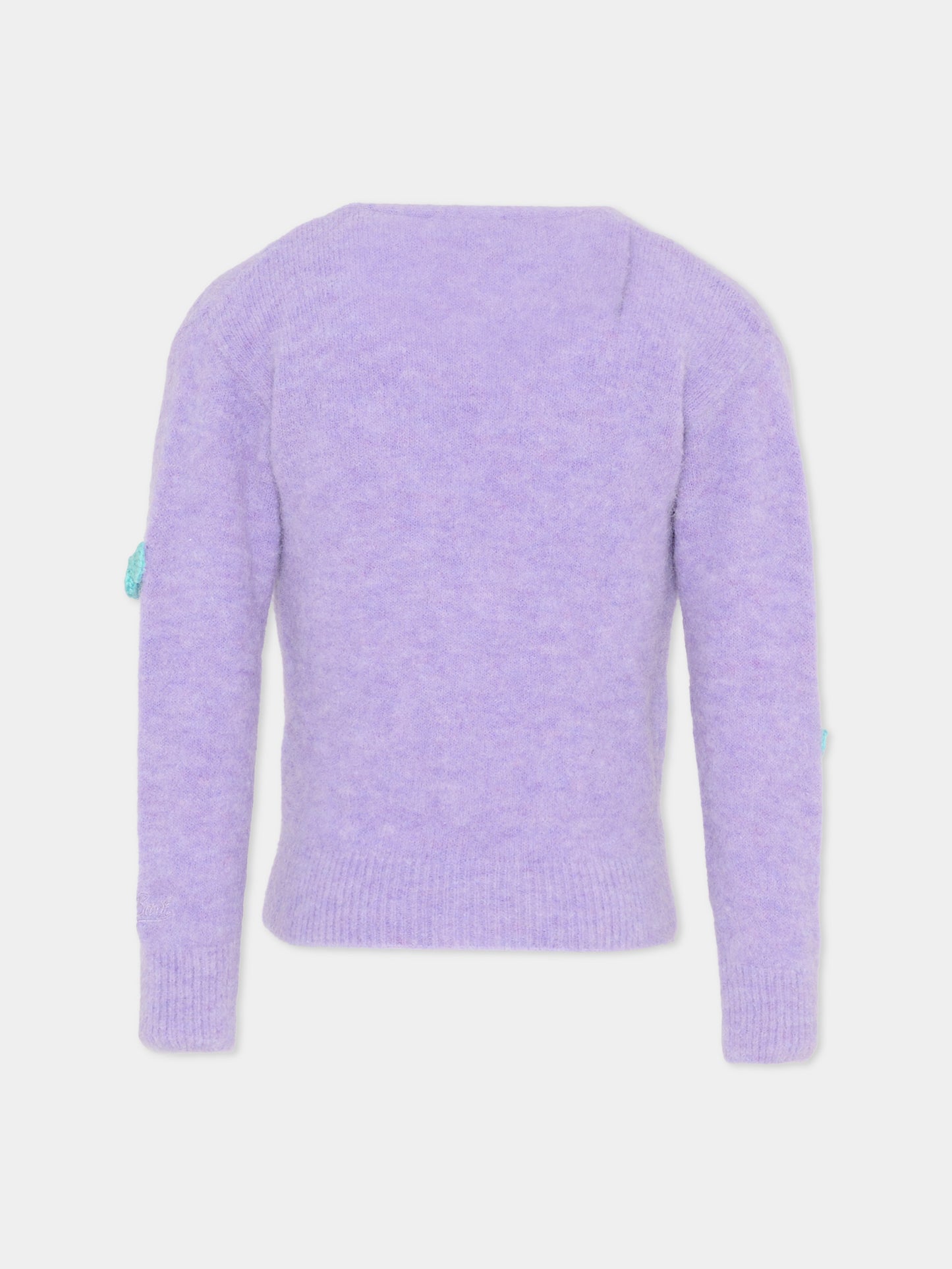 Cardigan lilla per bambina con caramelle,Mc2 Saint Barth,CLH0003 00713E