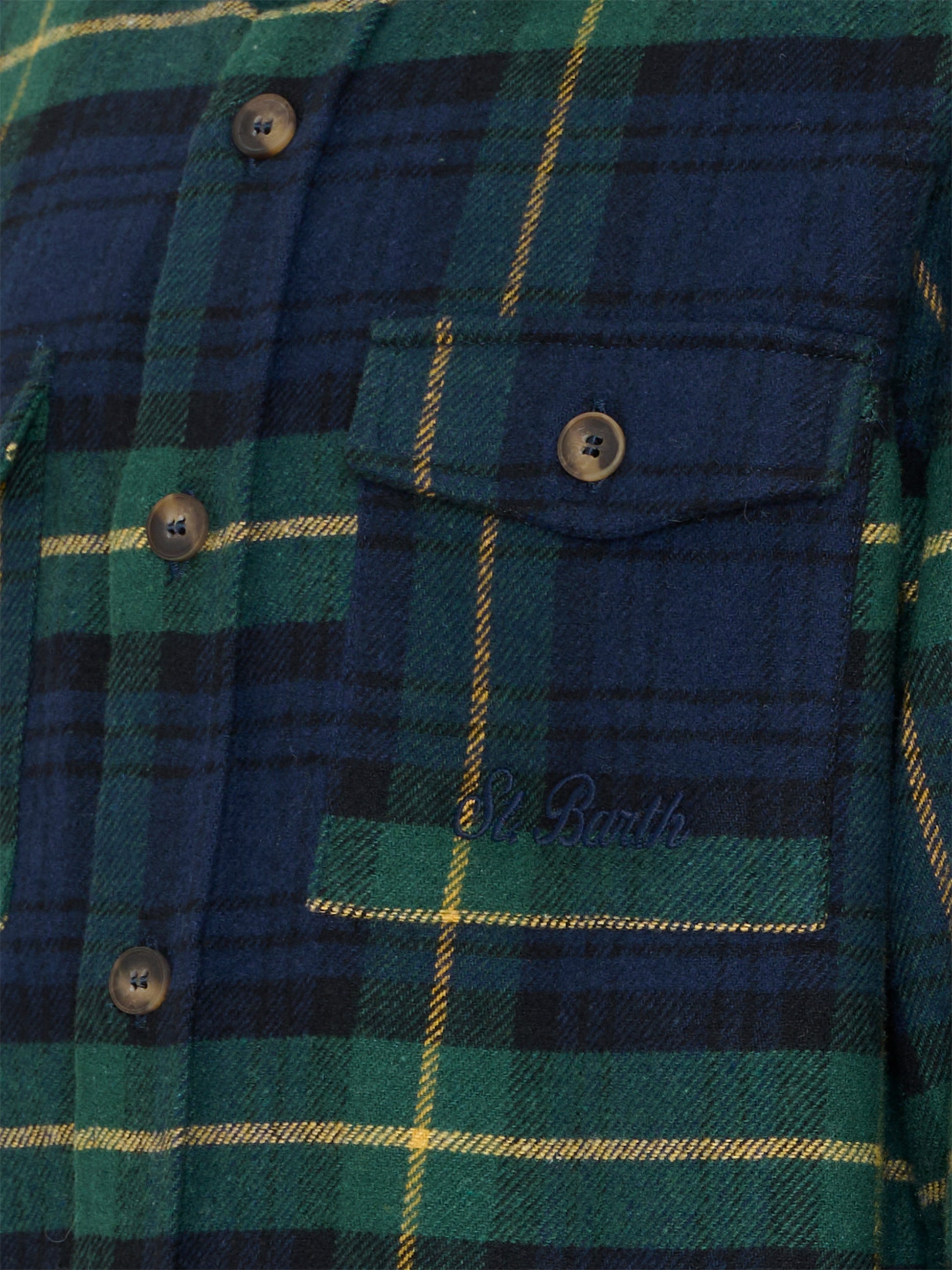 Camicia verde per bambino con Snoopy,Mc2 Saint Barth,SEI002 01934G