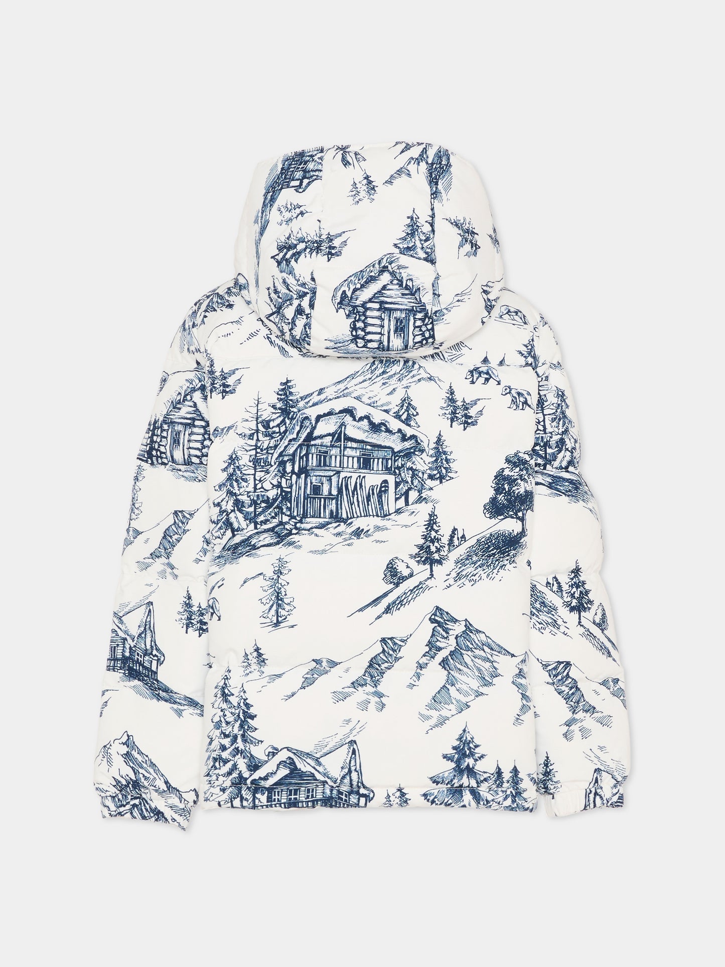 Piumino bianco per bambina con paesaggio,Mc2 Saint Barth,GEN0001 00039E