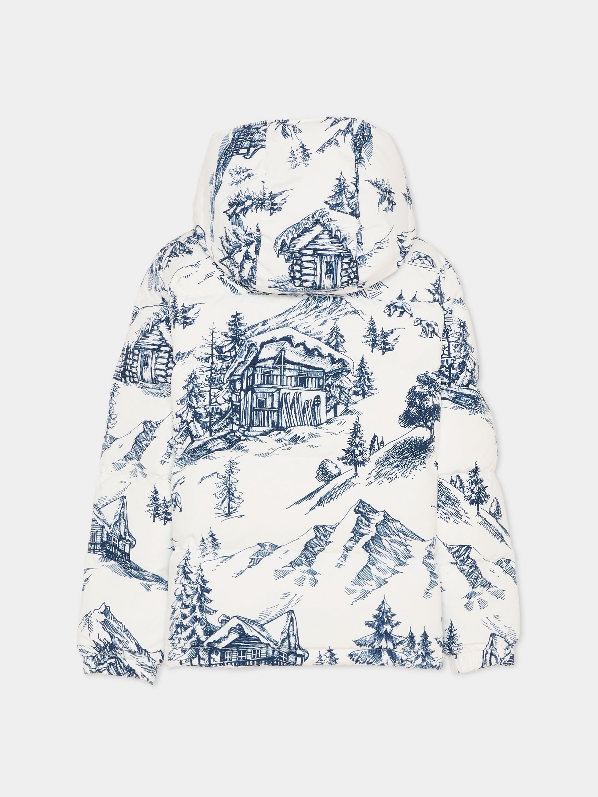 Piumino bianco per bambina con paesaggio,Mc2 Saint Barth,GEN0001 00039E