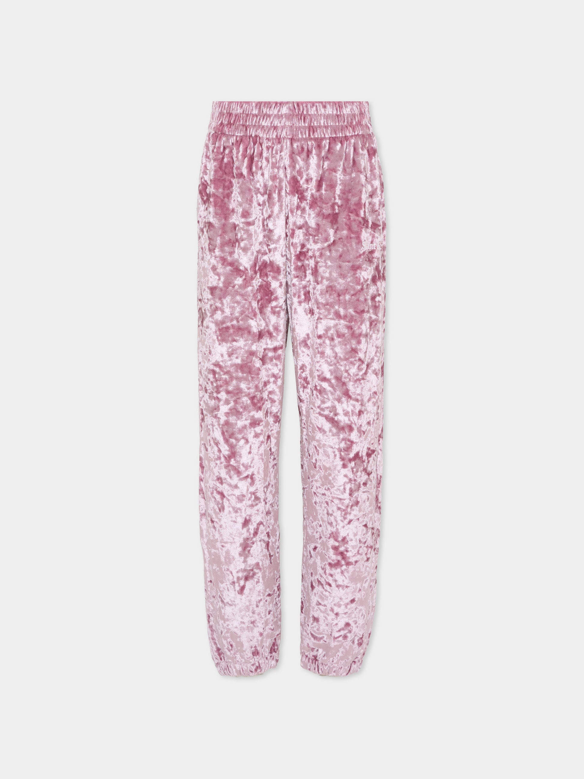 Pantaloni rosa per bambina con logo,Mc2 Saint Barth,ALC0001 00497G