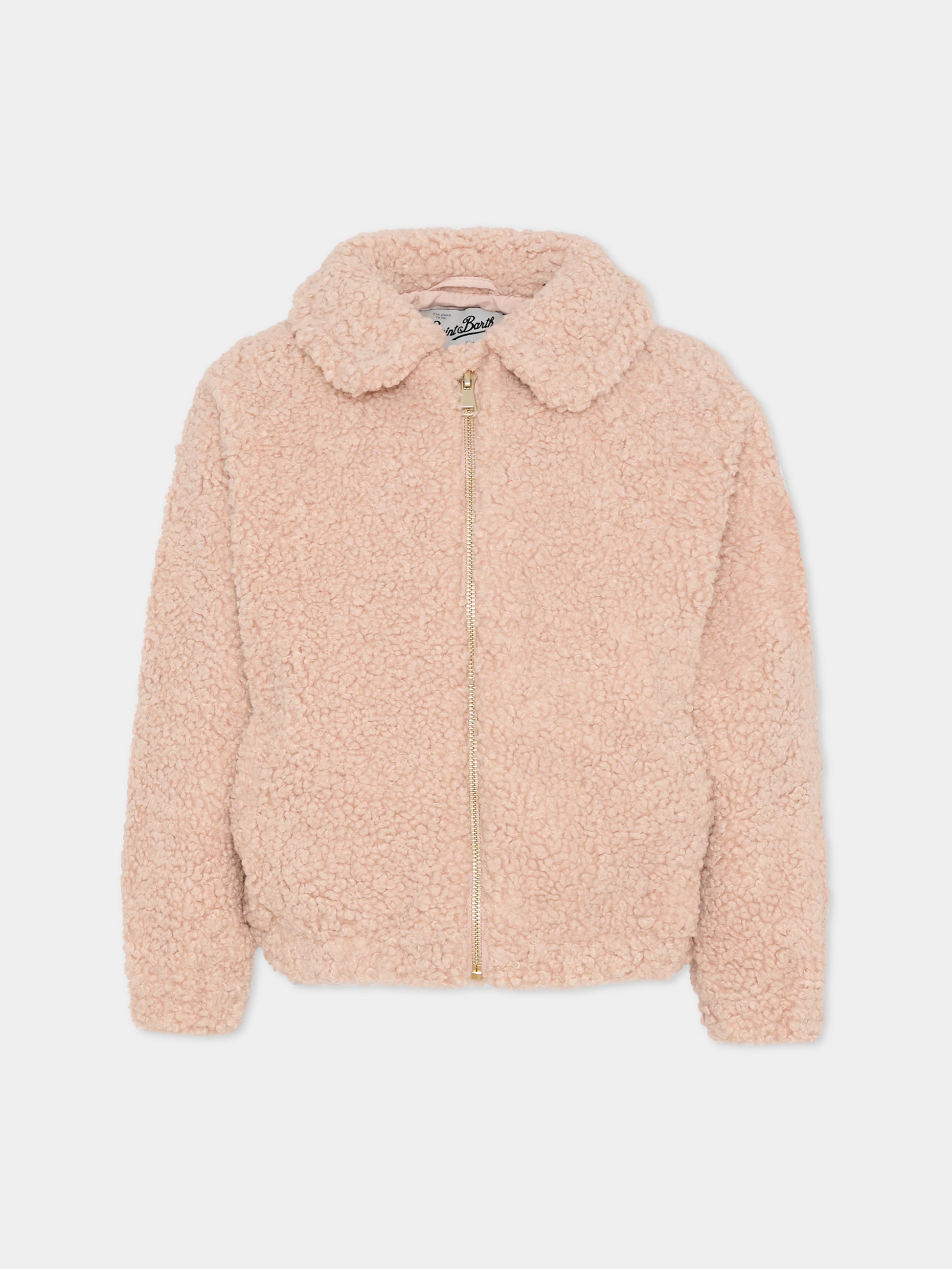 Ecopelliccia rosa per bambina con logo,Mc2 Saint Barth,ABE003 01234I