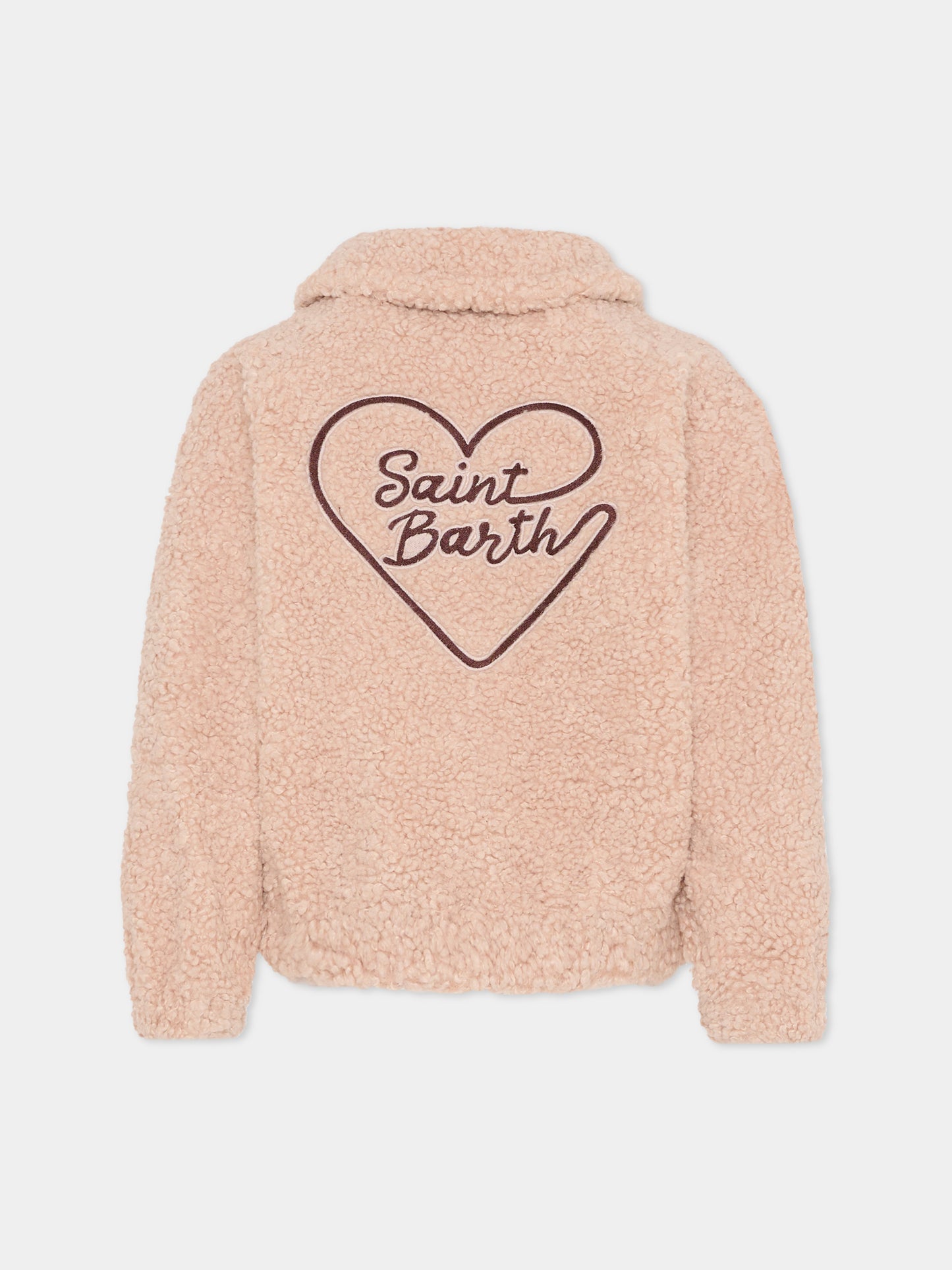 Ecopelliccia rosa per bambina con logo,Mc2 Saint Barth,ABE003 01234I