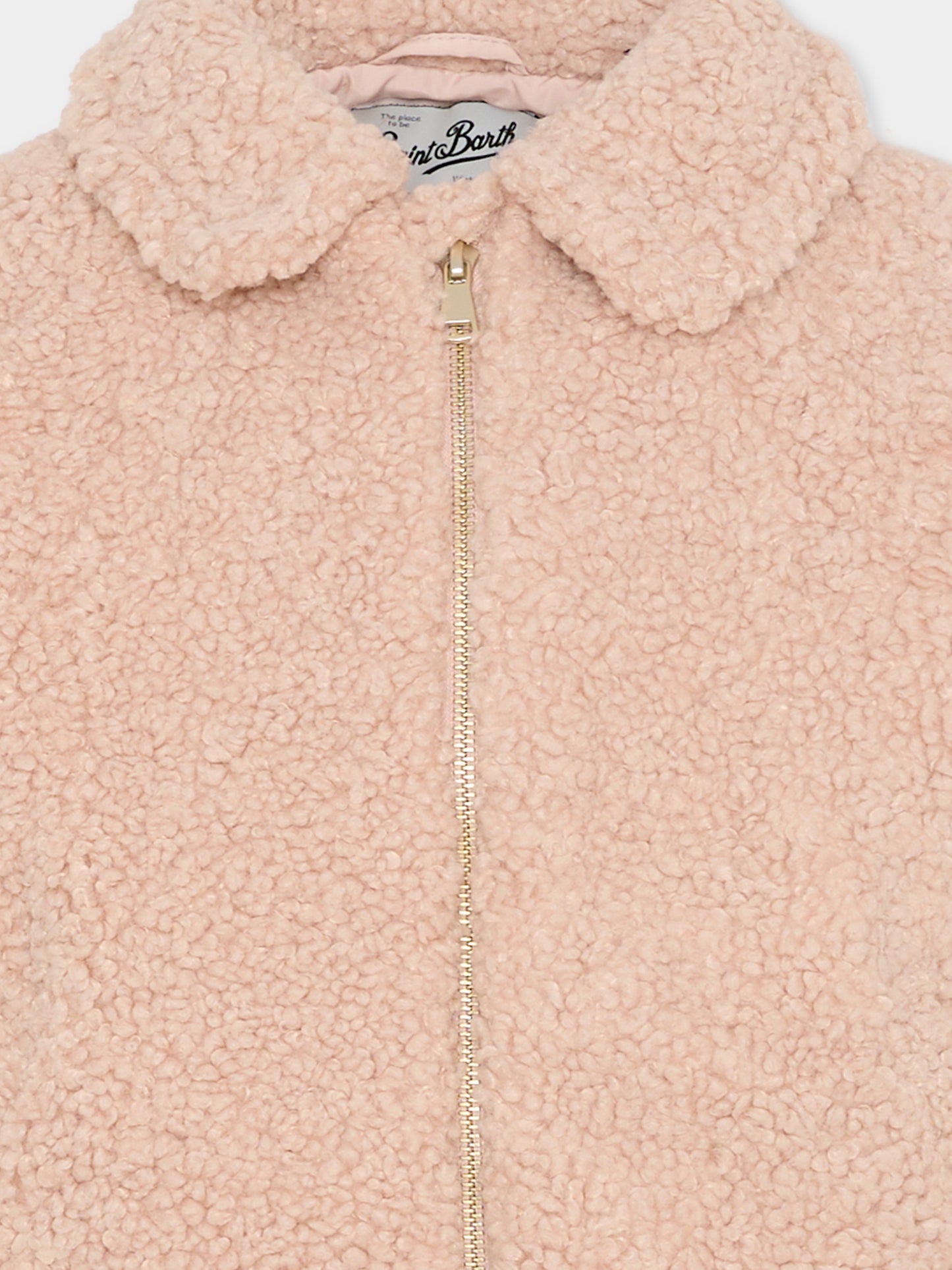 Ecopelliccia rosa per bambina con logo,Mc2 Saint Barth,ABE003 01234I