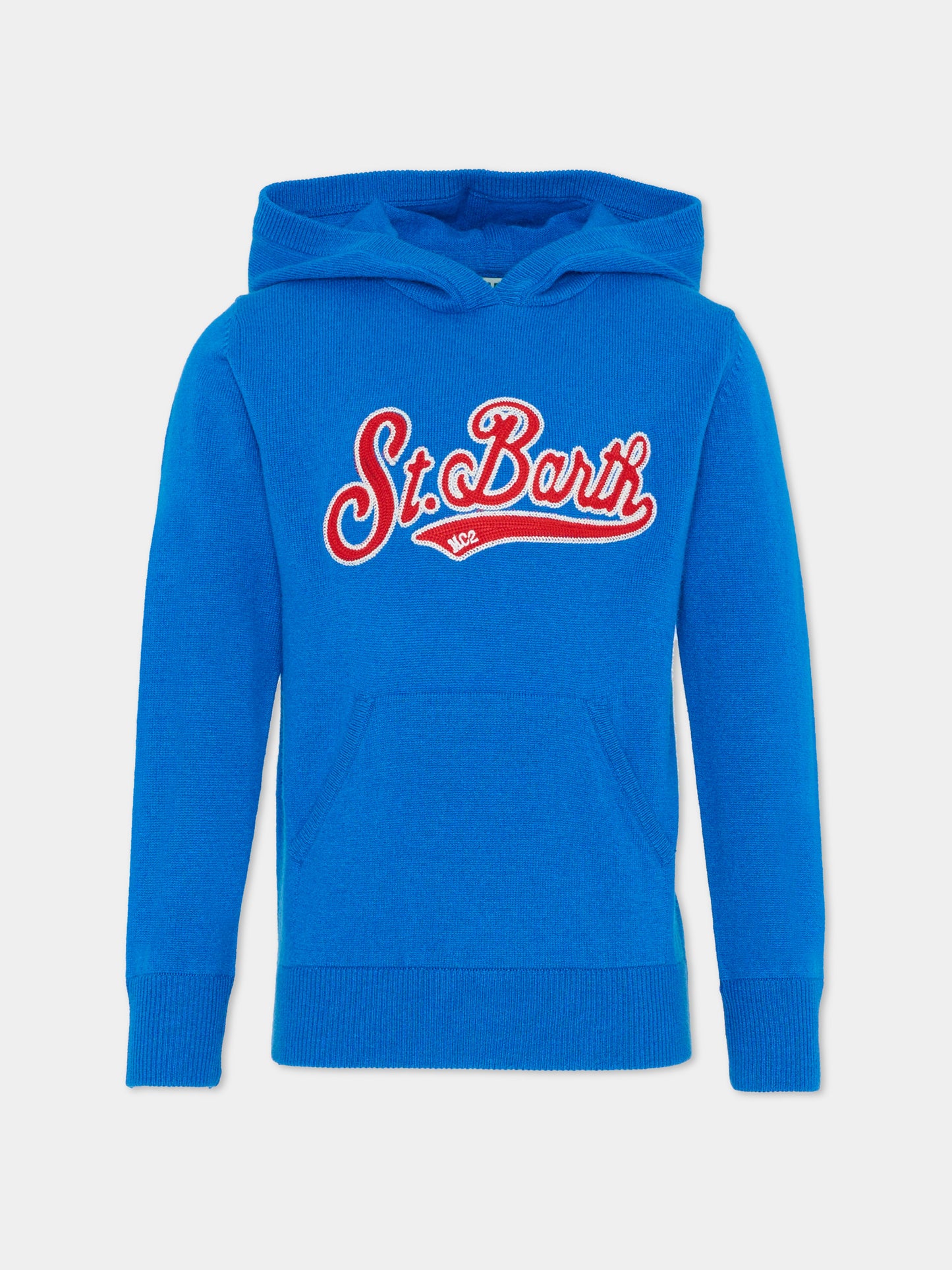 Maglione blu per bambino con logo rosso,Mc2 Saint Barth,WOO0002 10250E
