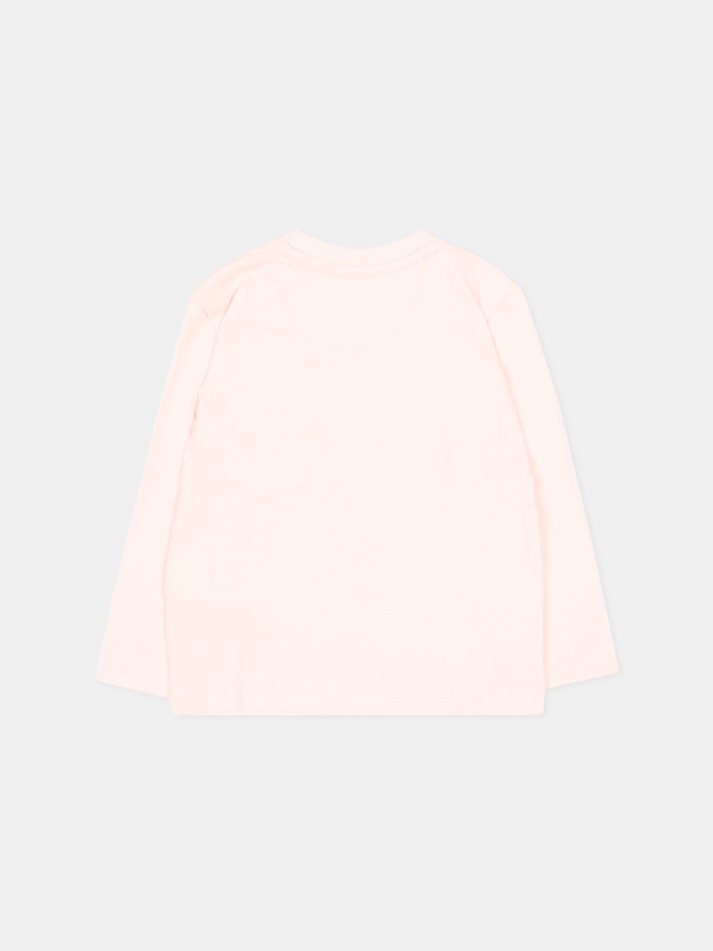 T-Shirt rosa per neonata con logo,Calvin Klein Kids,LV1CKTJA49 T0R